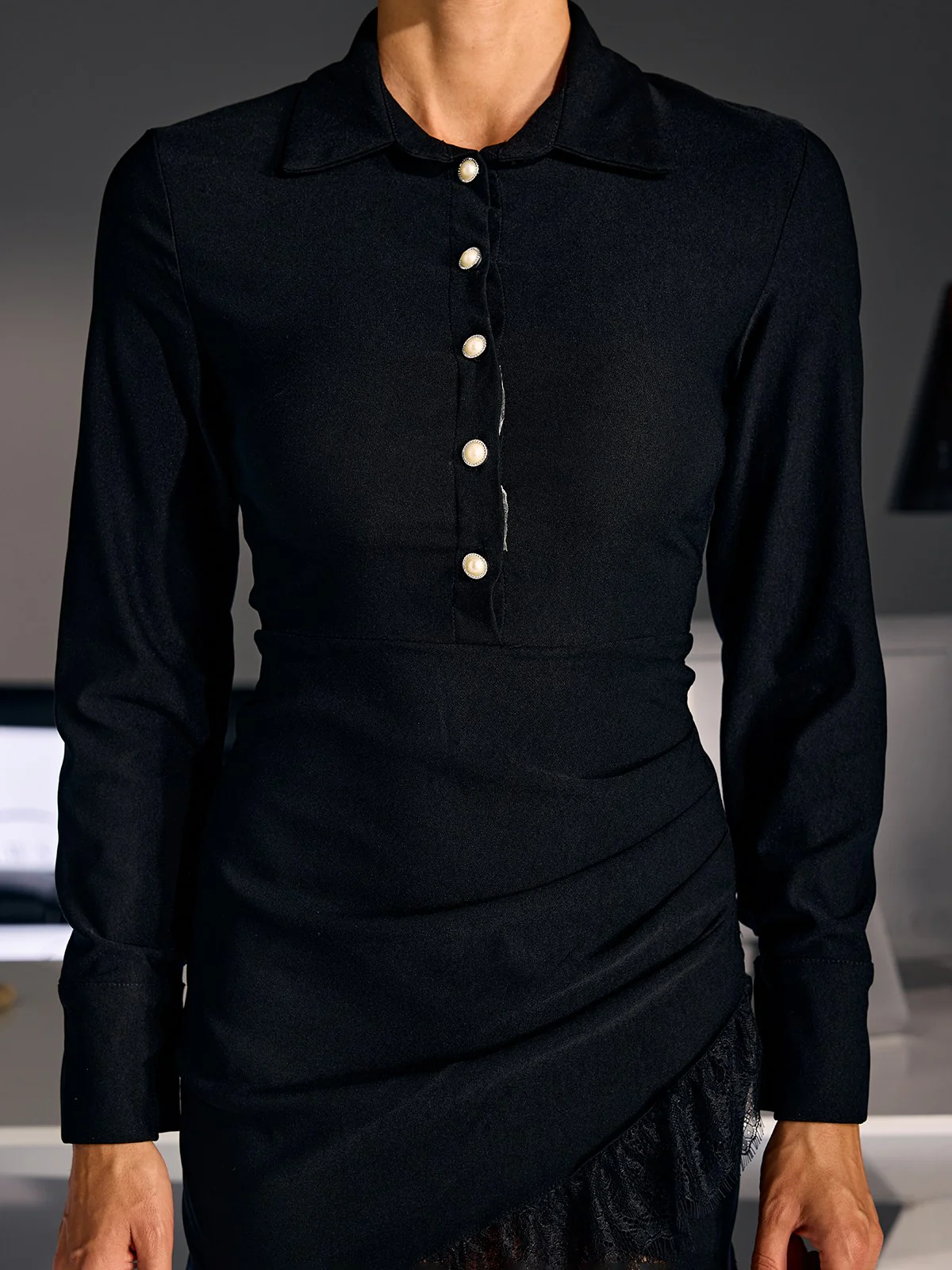 Nervion Lace Shirt Mini Dress - Image 6