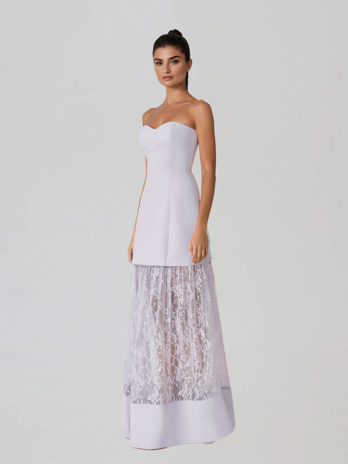 Norvelis Strapless Lace Maxi Dress - Image 3