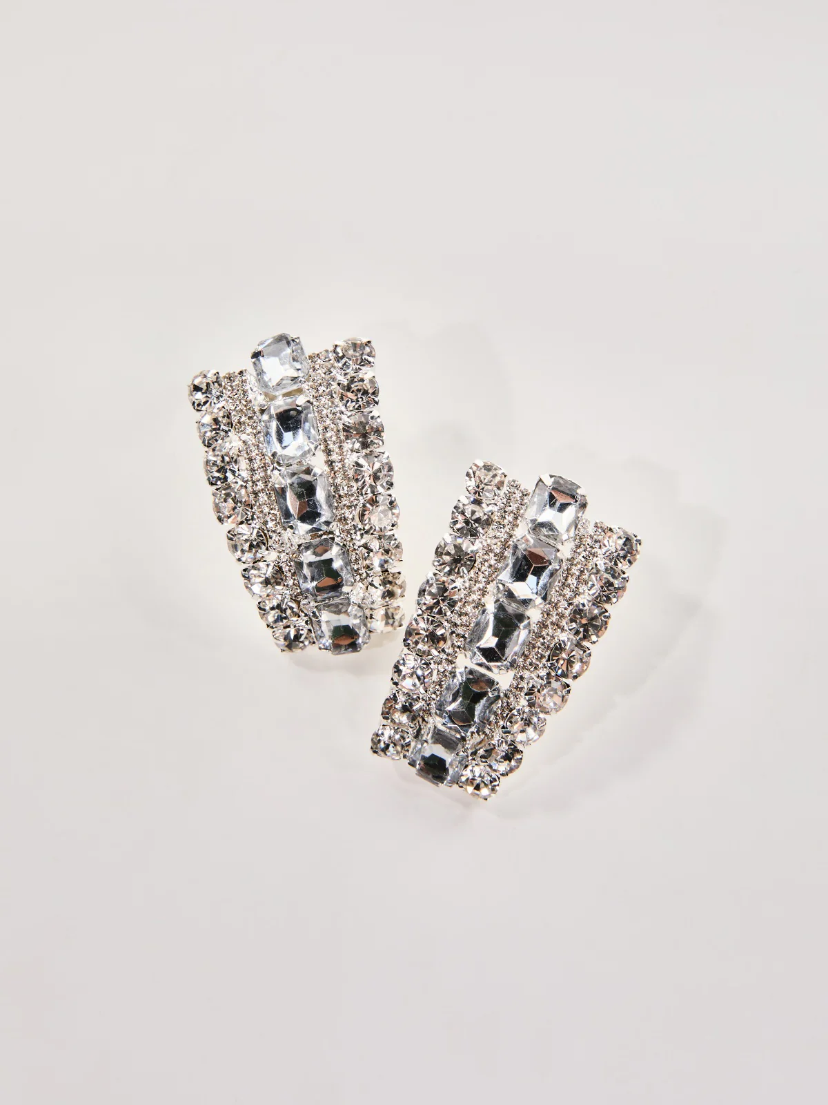 Oaelvira Rhinestone Quadrangle Earrings - Image 2