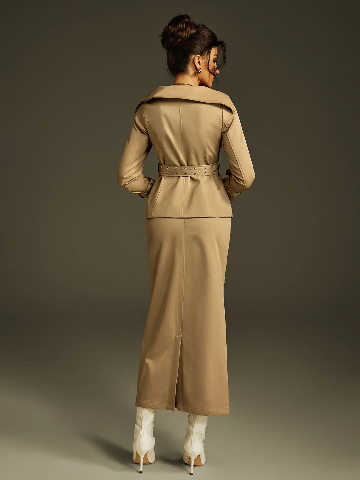 Orianna Folded Collar Skirt Set - Image 6