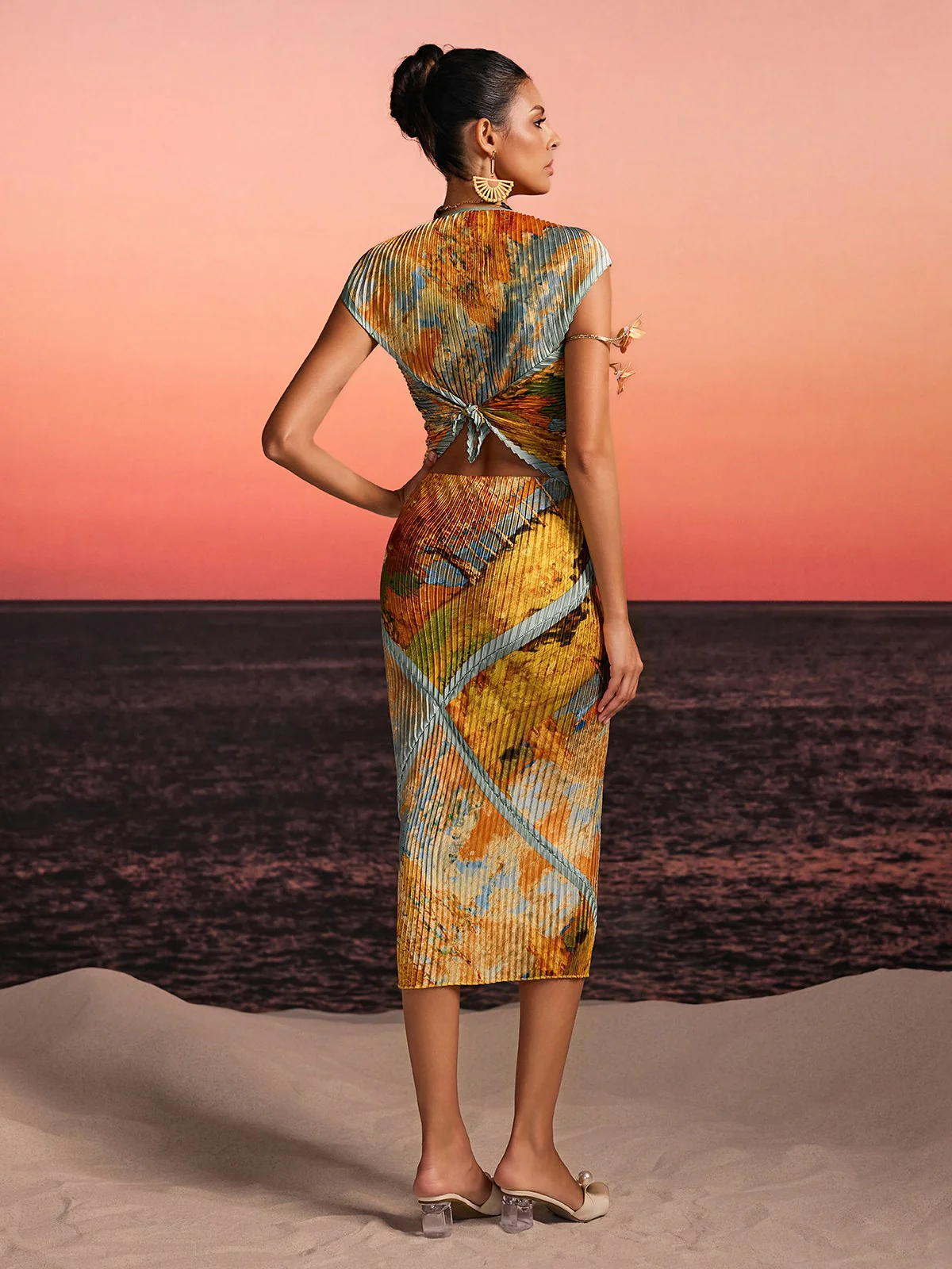 Othrel Pleated Printed Skirt Set - Image 6