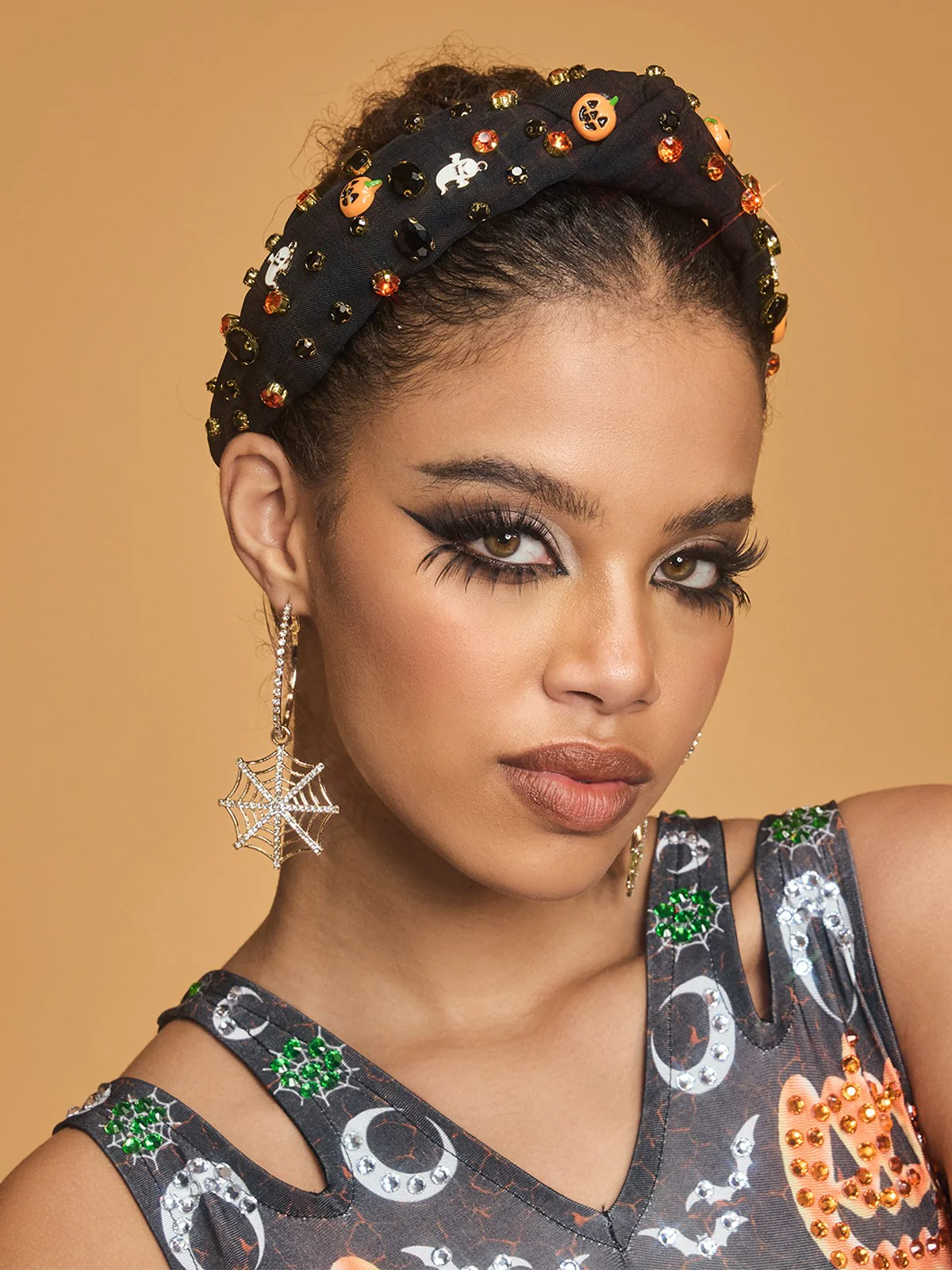 Pahuac Rhinestone Pumpkin Headband - Image 2