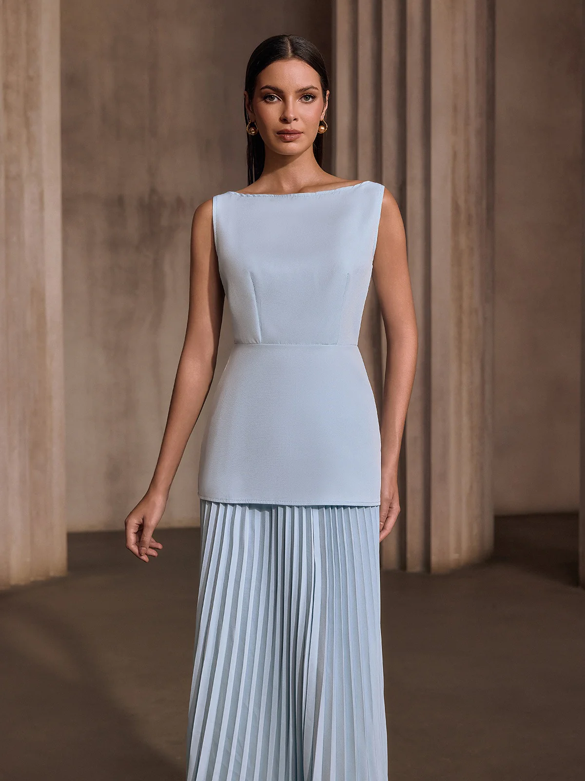 Pavixor Sleeveless Pleated Skirt Set - Image 5
