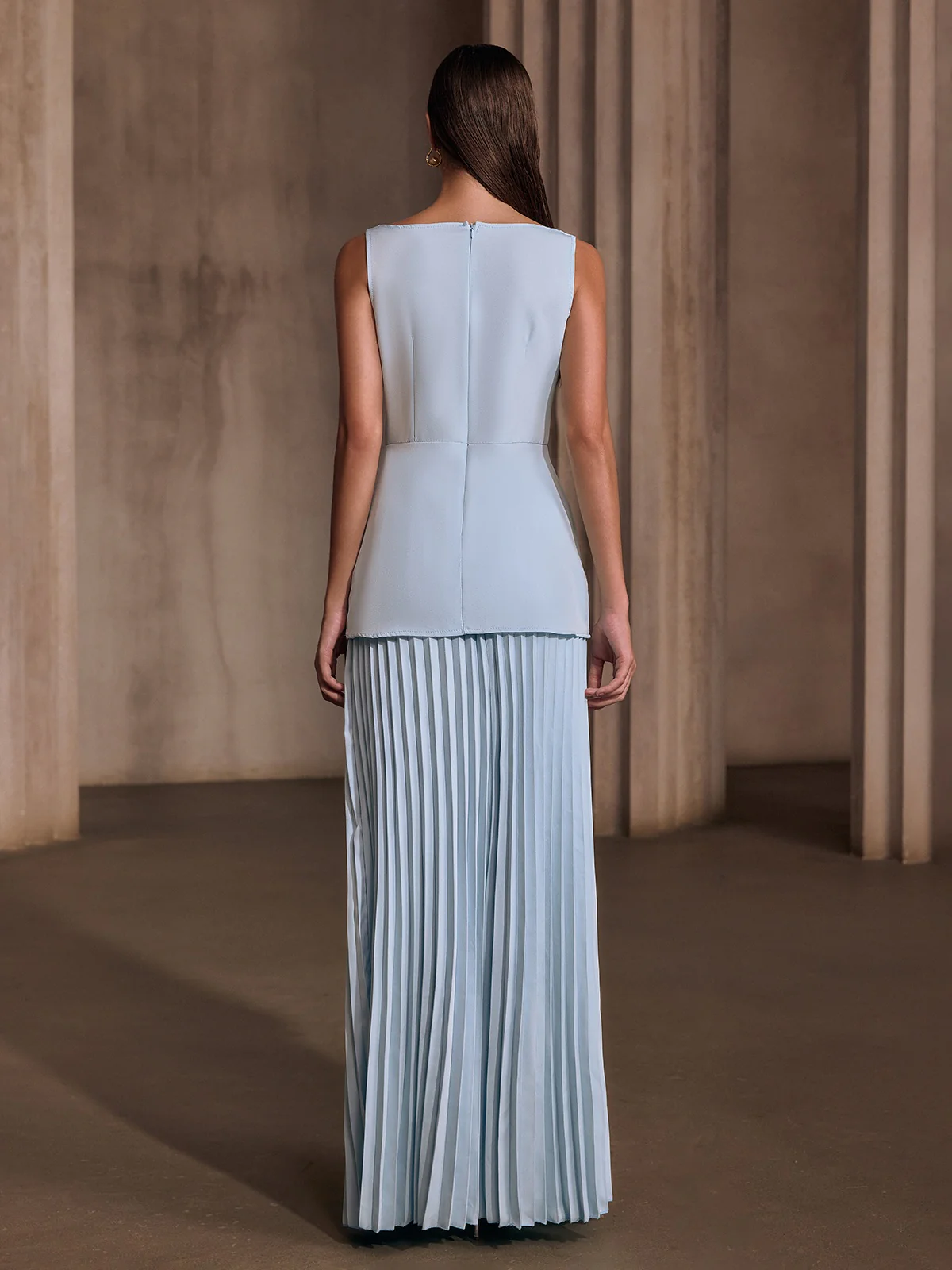 Pavixor Sleeveless Pleated Skirt Set - Image 6