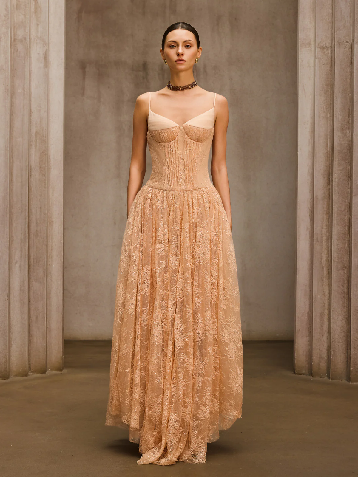 Pavora Spaghetti Lace Maxi Dress - Image 6