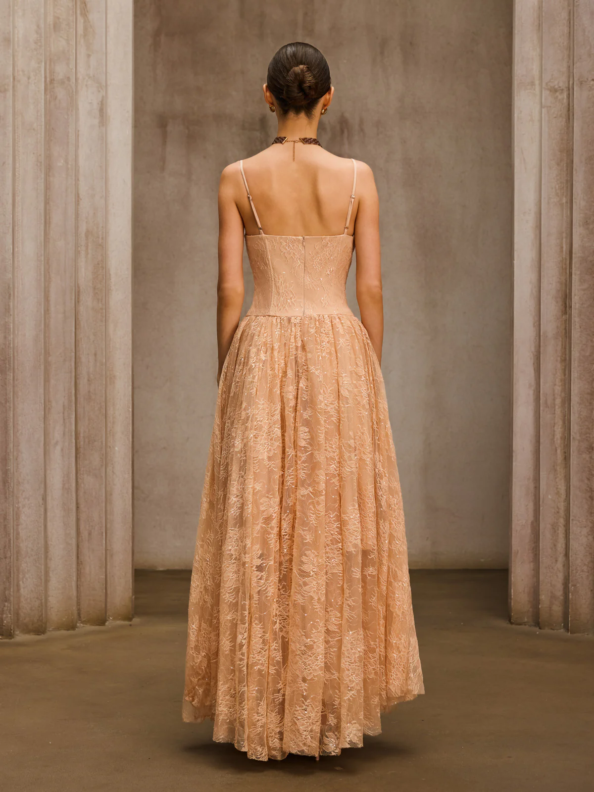 Pavora Spaghetti Lace Maxi Dress - Image 8