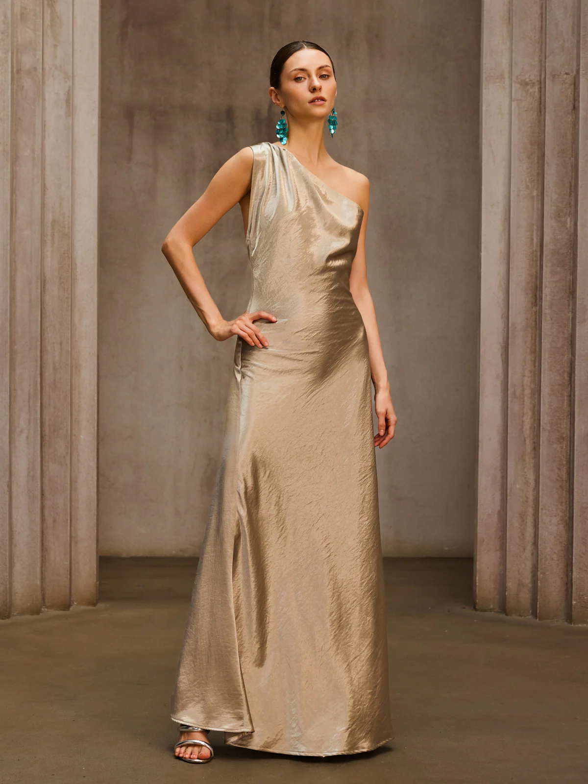 Phaelion One Shoulder Maxi Dress - Image 2
