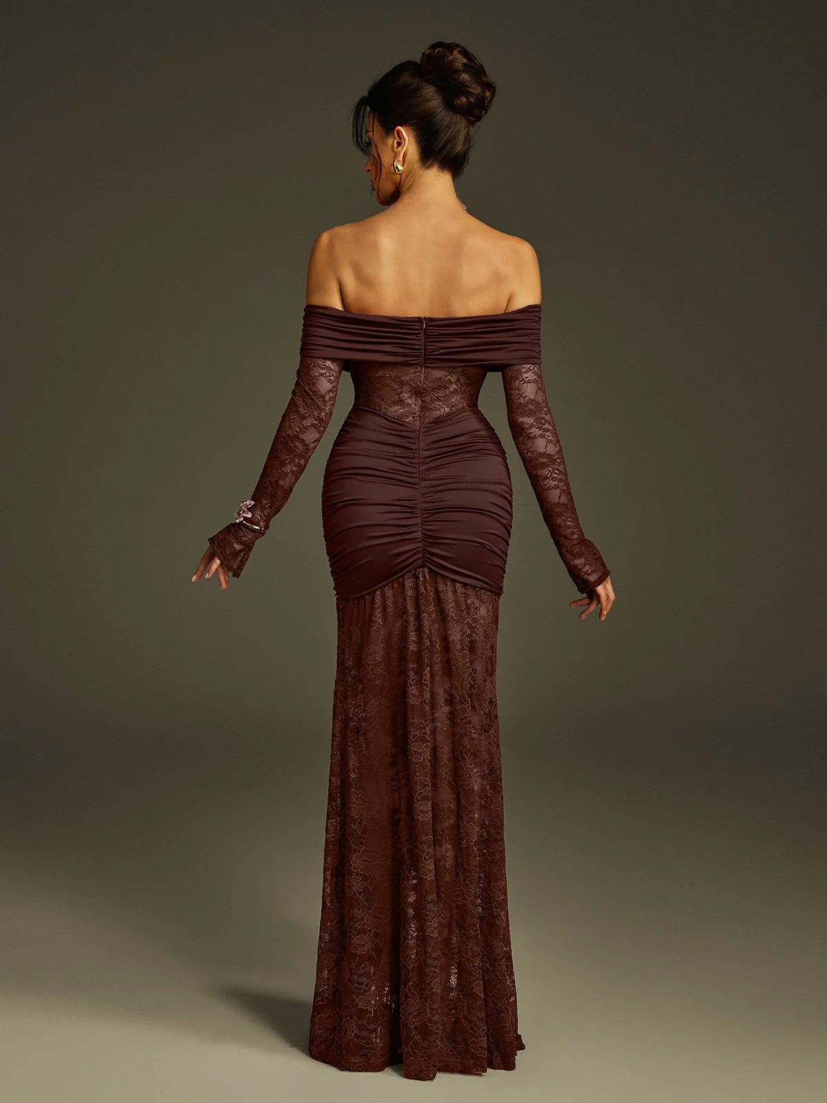 Poseidon Off Shoulder Lace Maxi Dress - Image 6