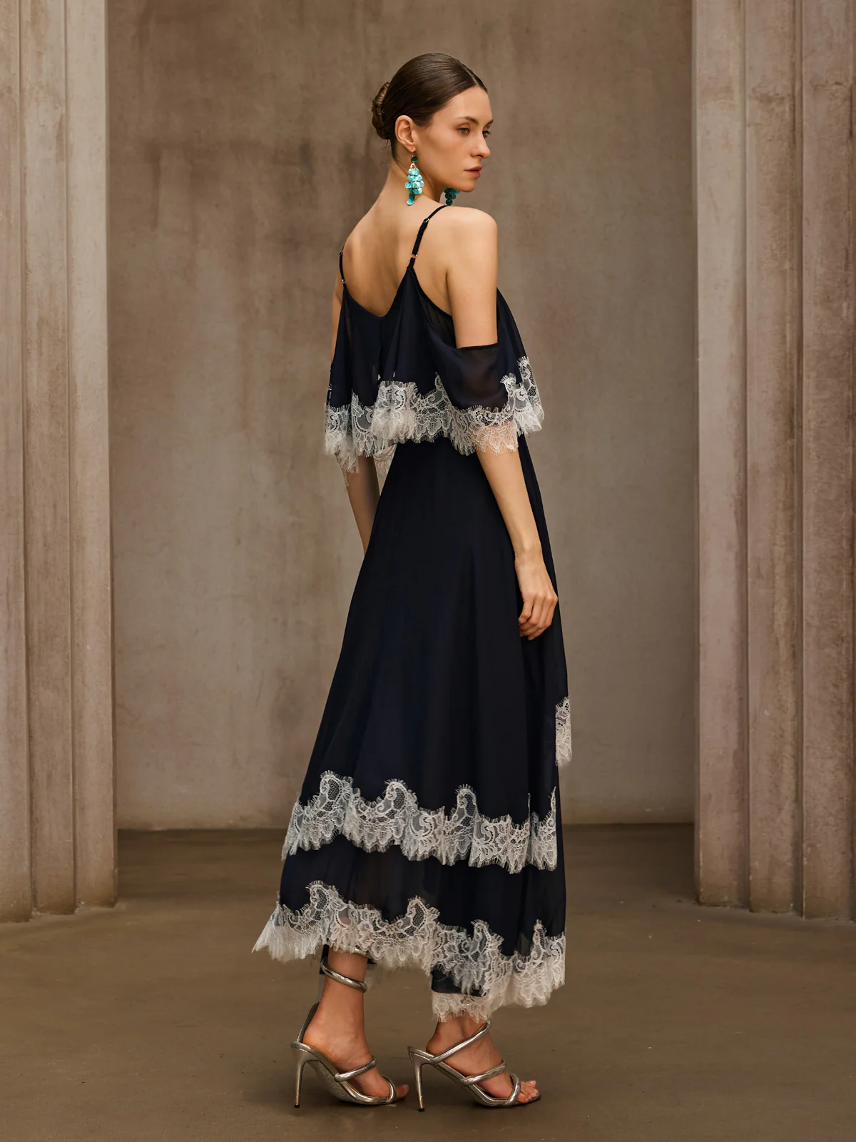 Praxoryn Spaghetti Lace Maxi Dress - Image 6