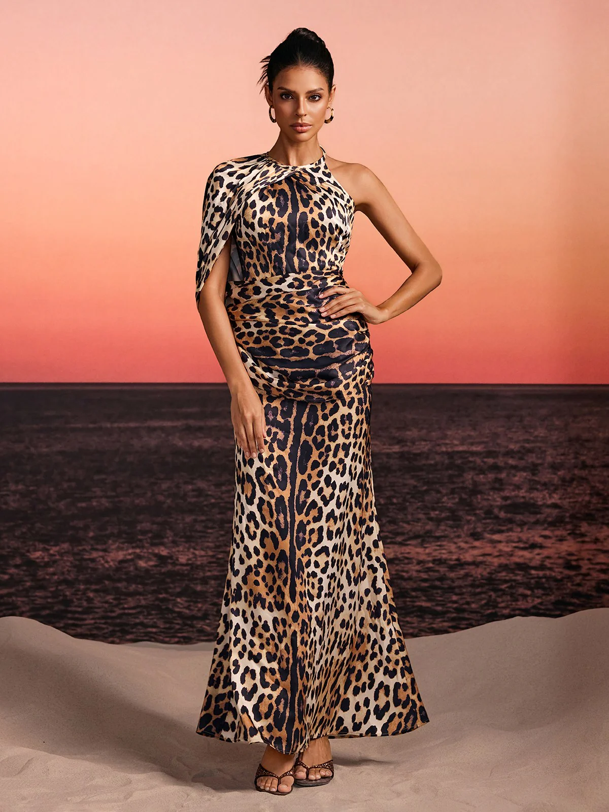 Pryden Leopard Printed Maxi Dress - Image 4