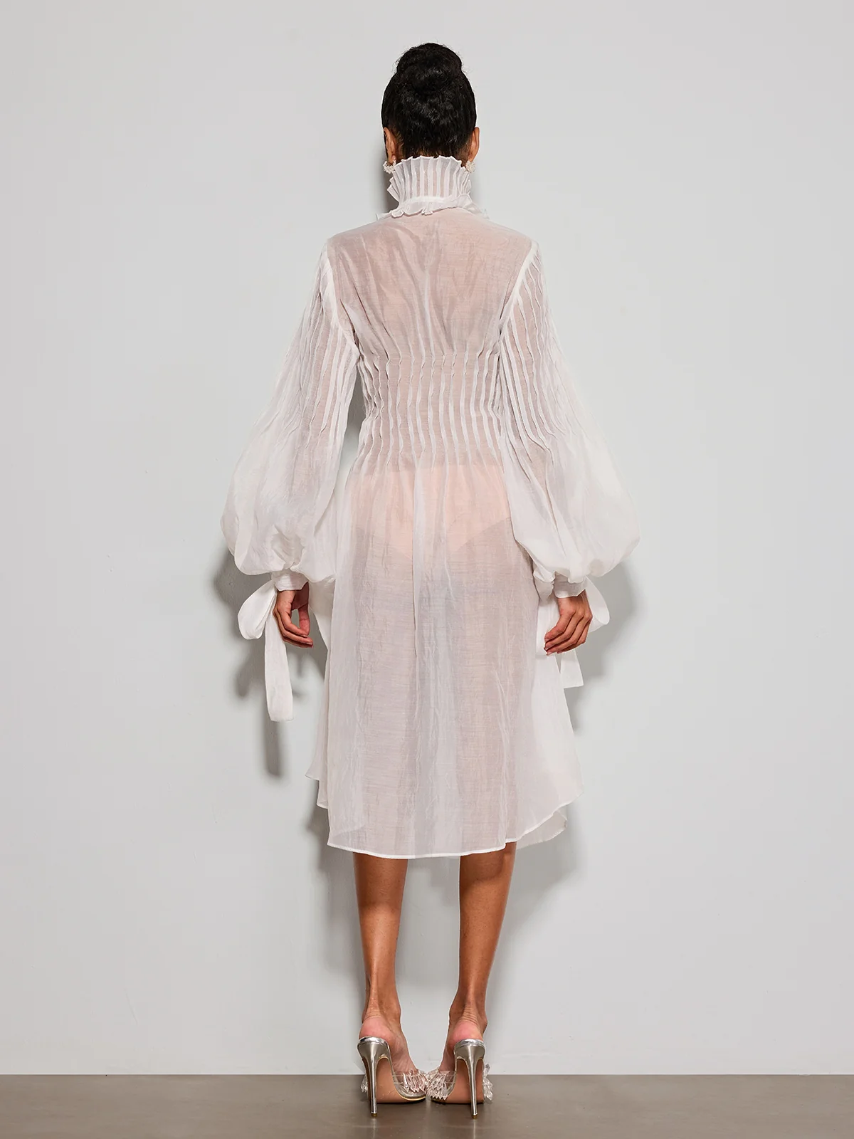 Pryvalis High Neck Midi Dress - Image 7