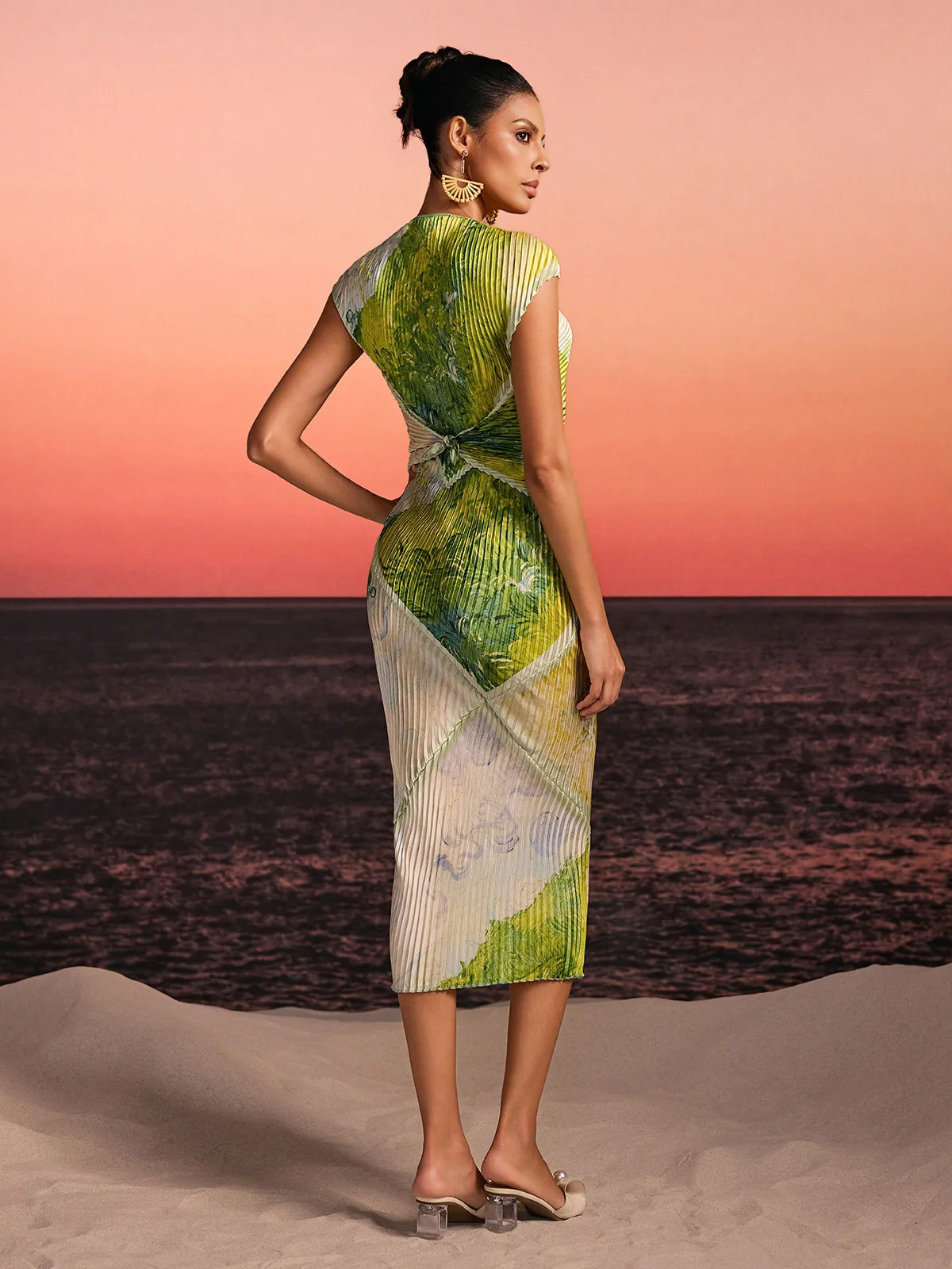 Quiron Pleated Printed Skirt Set - Image 6