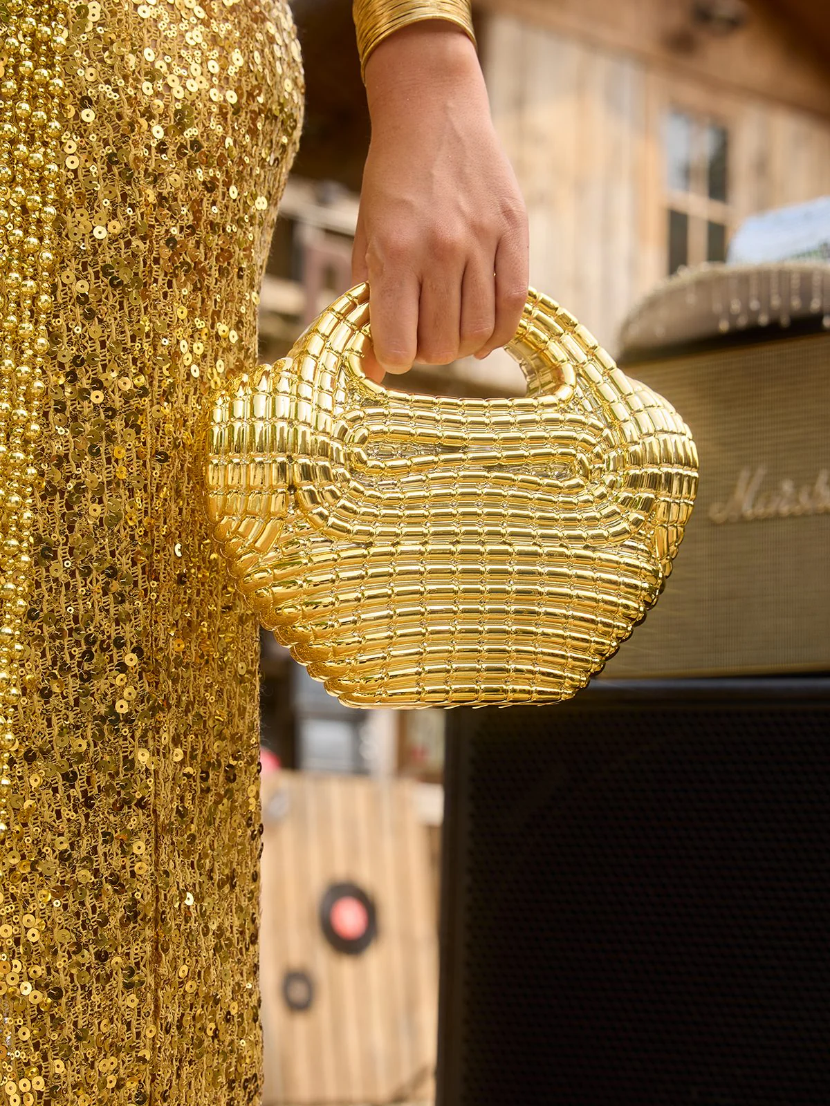 Raxelyn Sculpted Grid Bag - Image 7