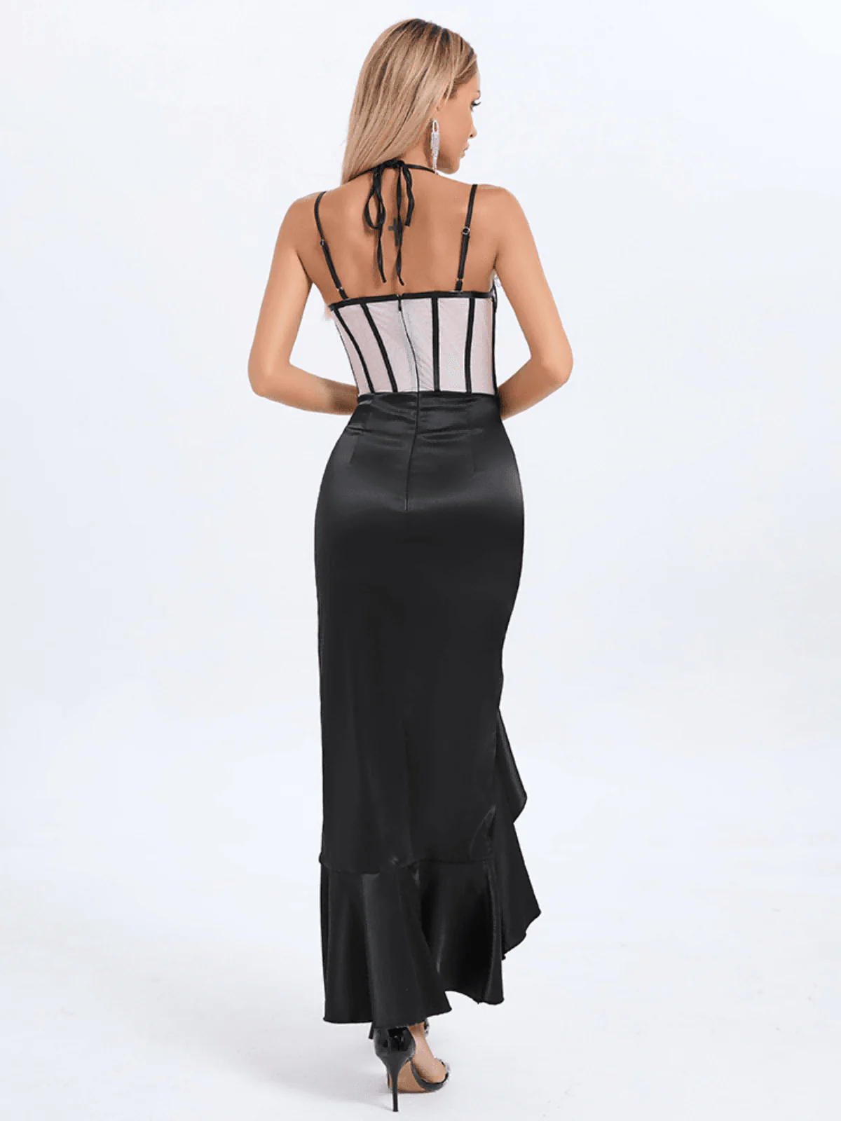 Rylea Spaghetti Flower Split Dress - Image 6