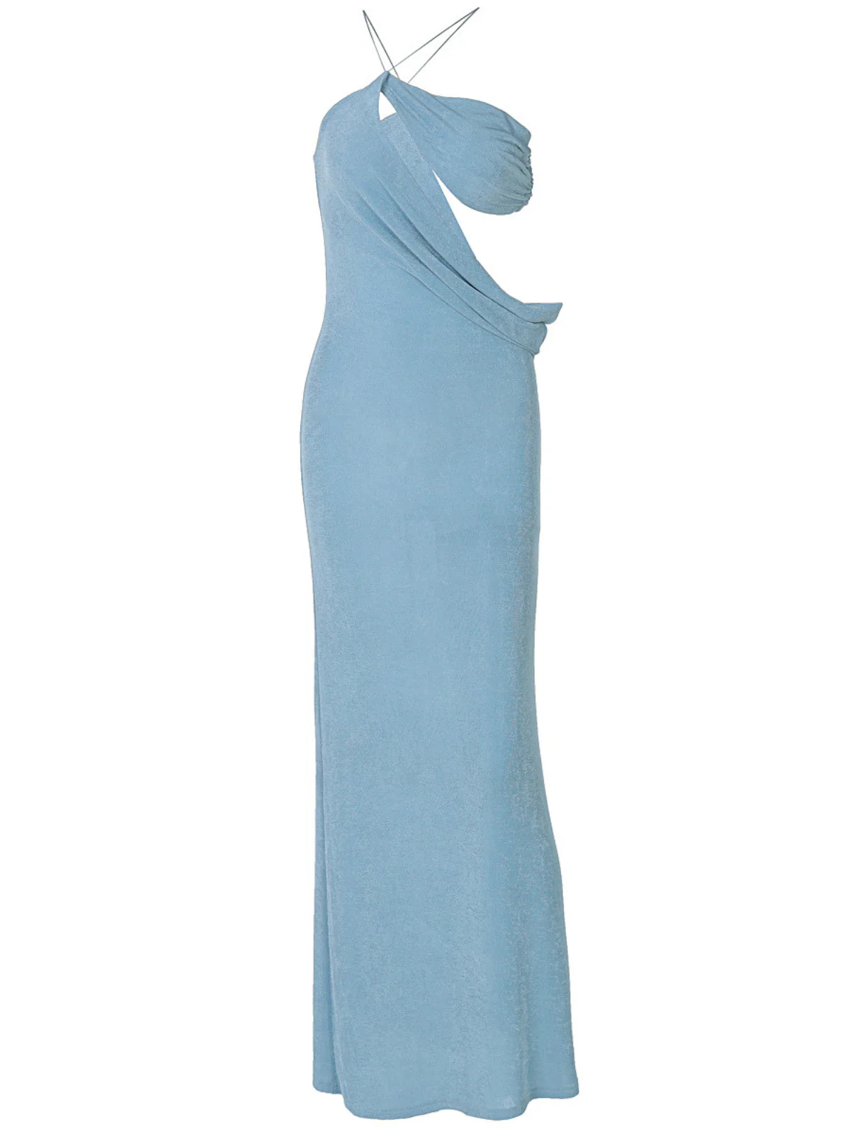 Saelvyn Halterneck Cutout Lace Up Maxi Dress - Image 7
