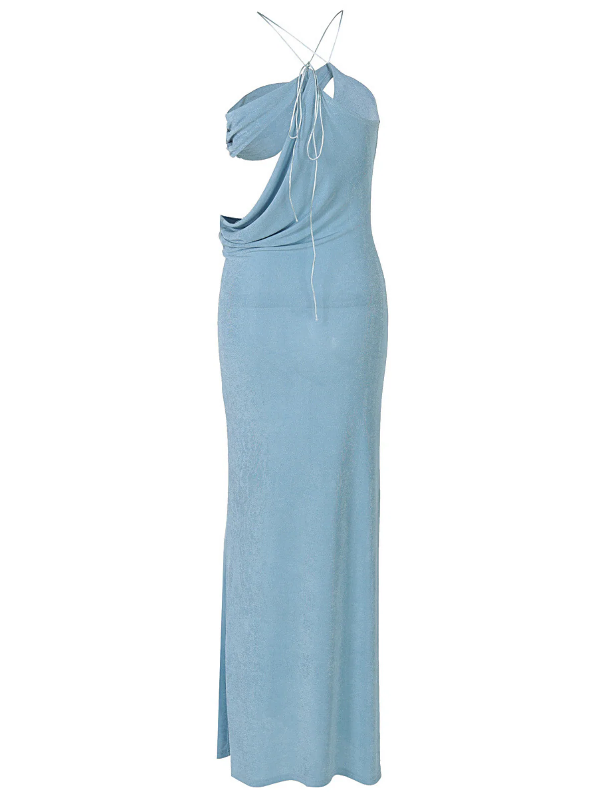 Saelvyn Halterneck Cutout Lace Up Maxi Dress - Image 8