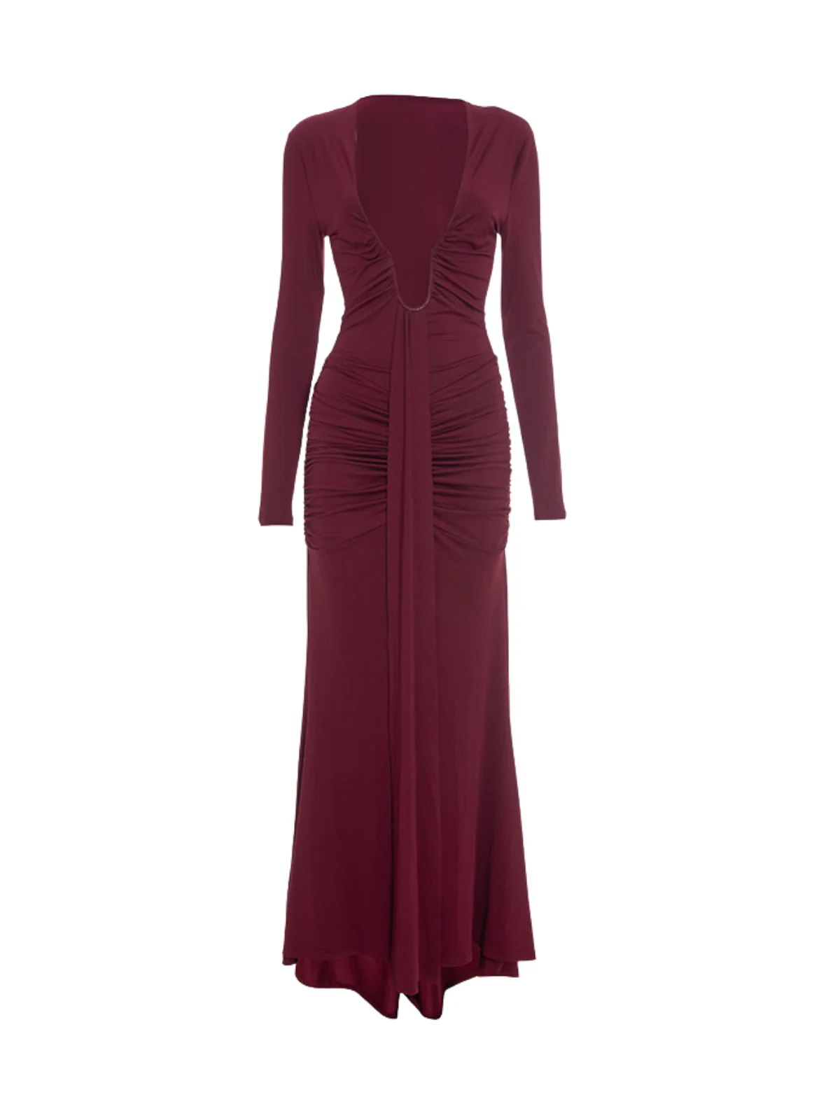 Soval Long Sleeve Draped Maxi Dress - Image 8