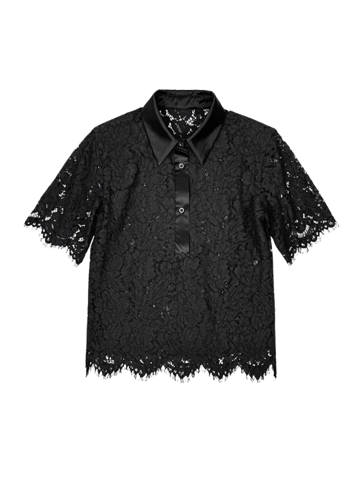 Sovqen Short Sleeve Lace Skirt Set - Image 12