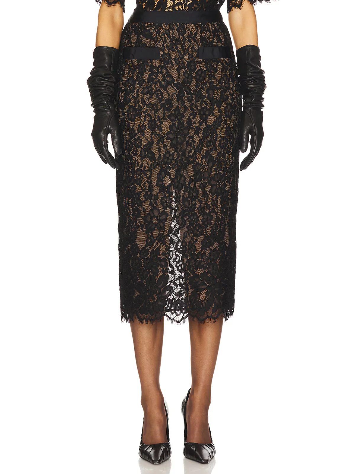 Sovqen Short Sleeve Lace Skirt Set - Image 8