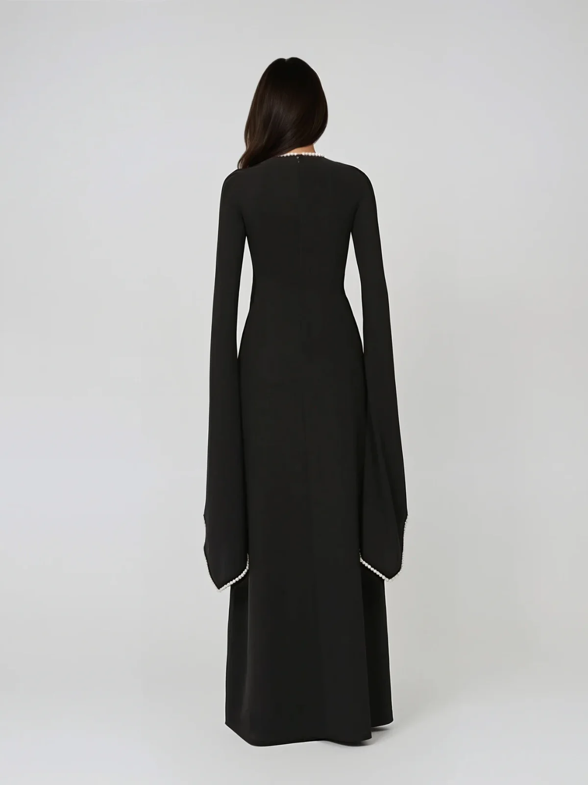 Sovyn Bell Sleeve Pearl Maxi Dress - Image 4