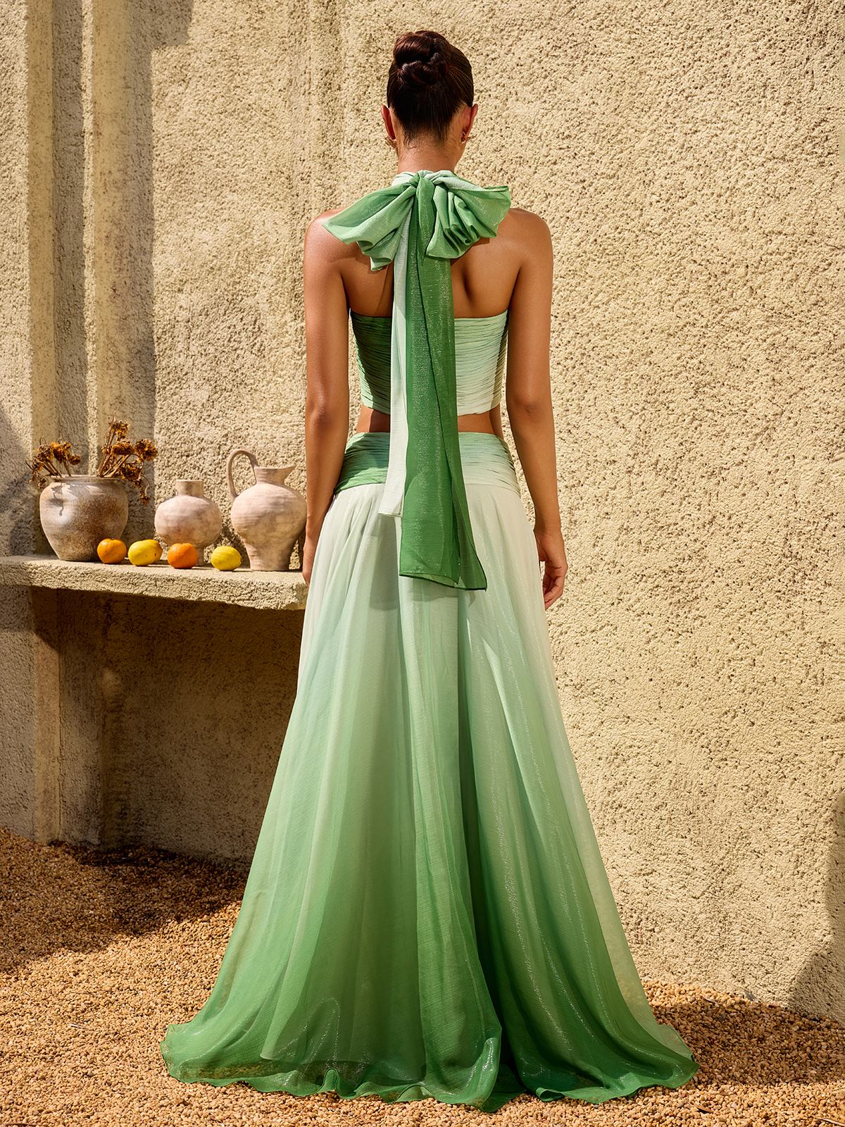 Tarex Halterneck Ombre Skirt Set - Image 7