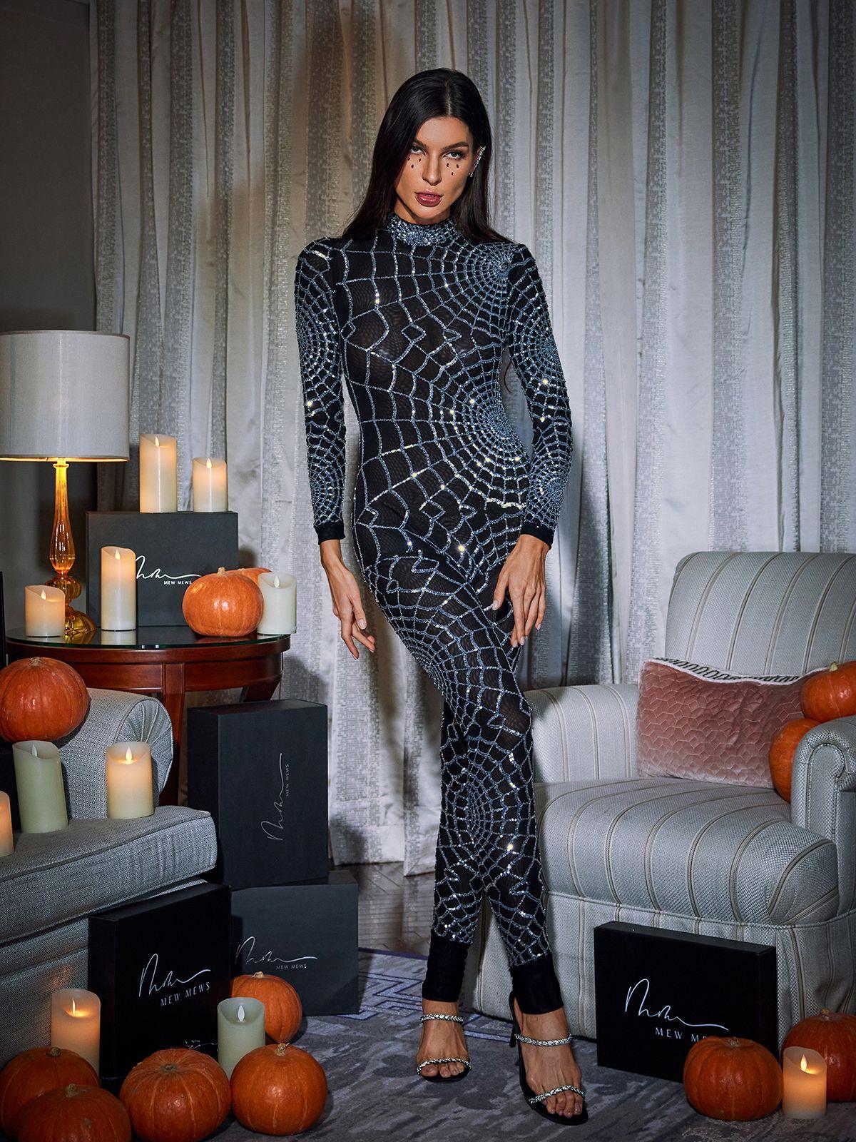 Teah Long Sleeve Cobweb Jumpsuit - Image 3