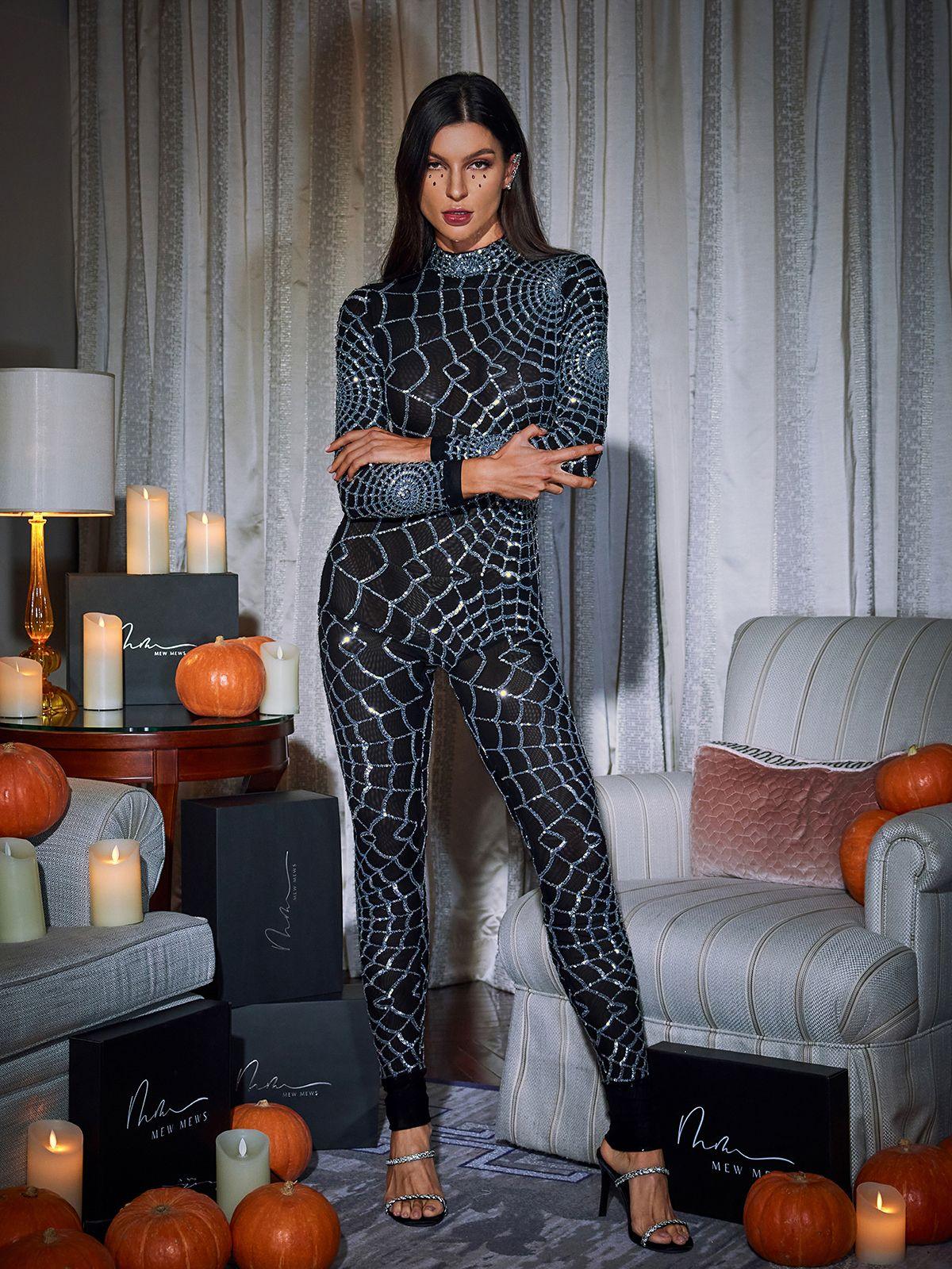 Teah Long Sleeve Cobweb Jumpsuit - Image 4