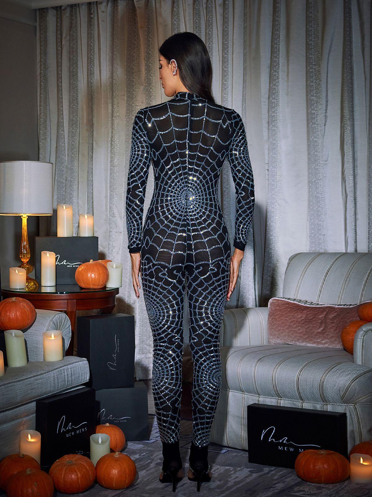 Teah Long Sleeve Cobweb Jumpsuit - Image 6