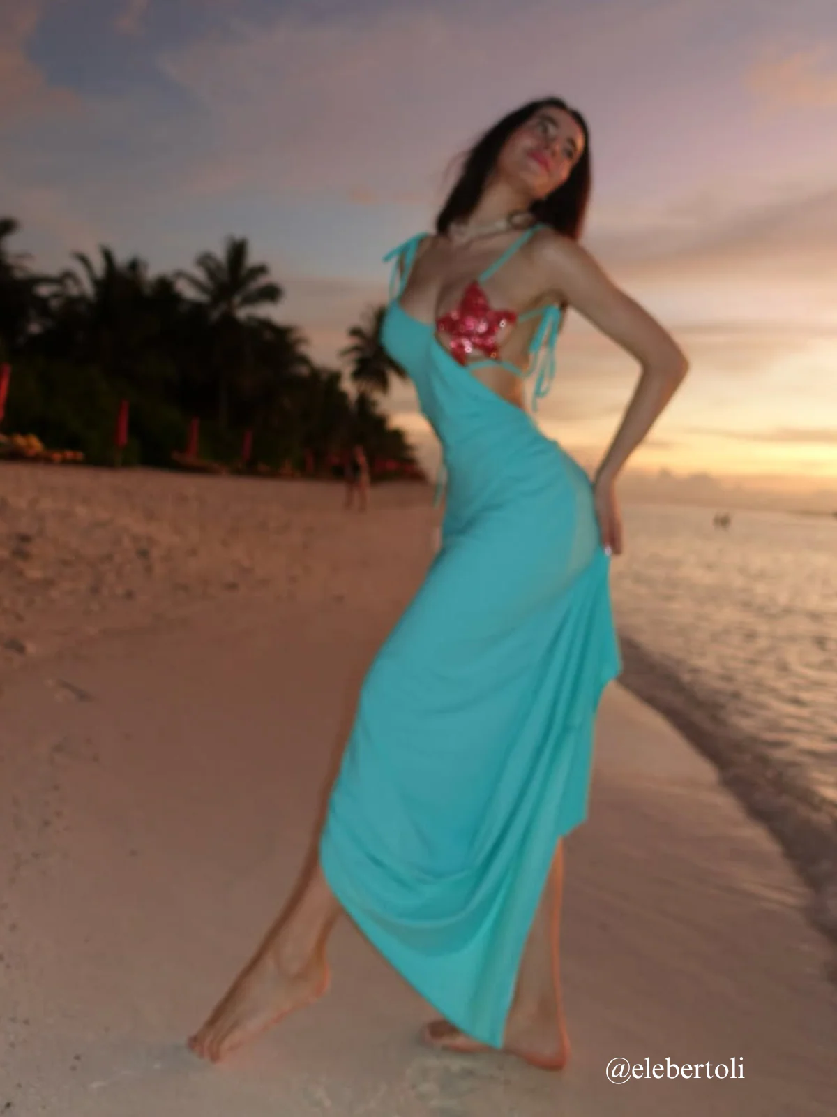 Tosca Starfish Bustier Split Maxi Dress - Image 4