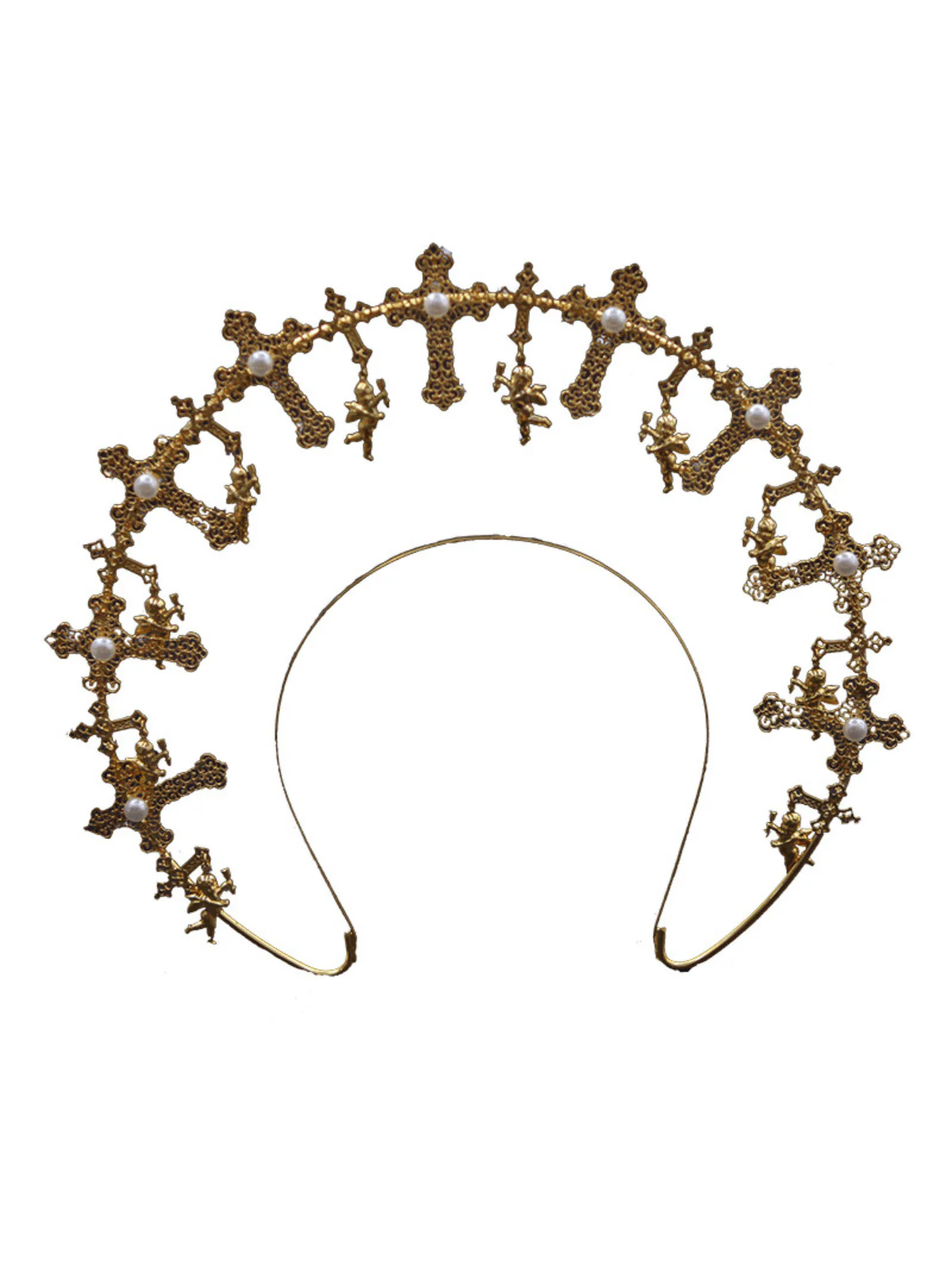 Tulia Cross Pearl Crown - Image 2