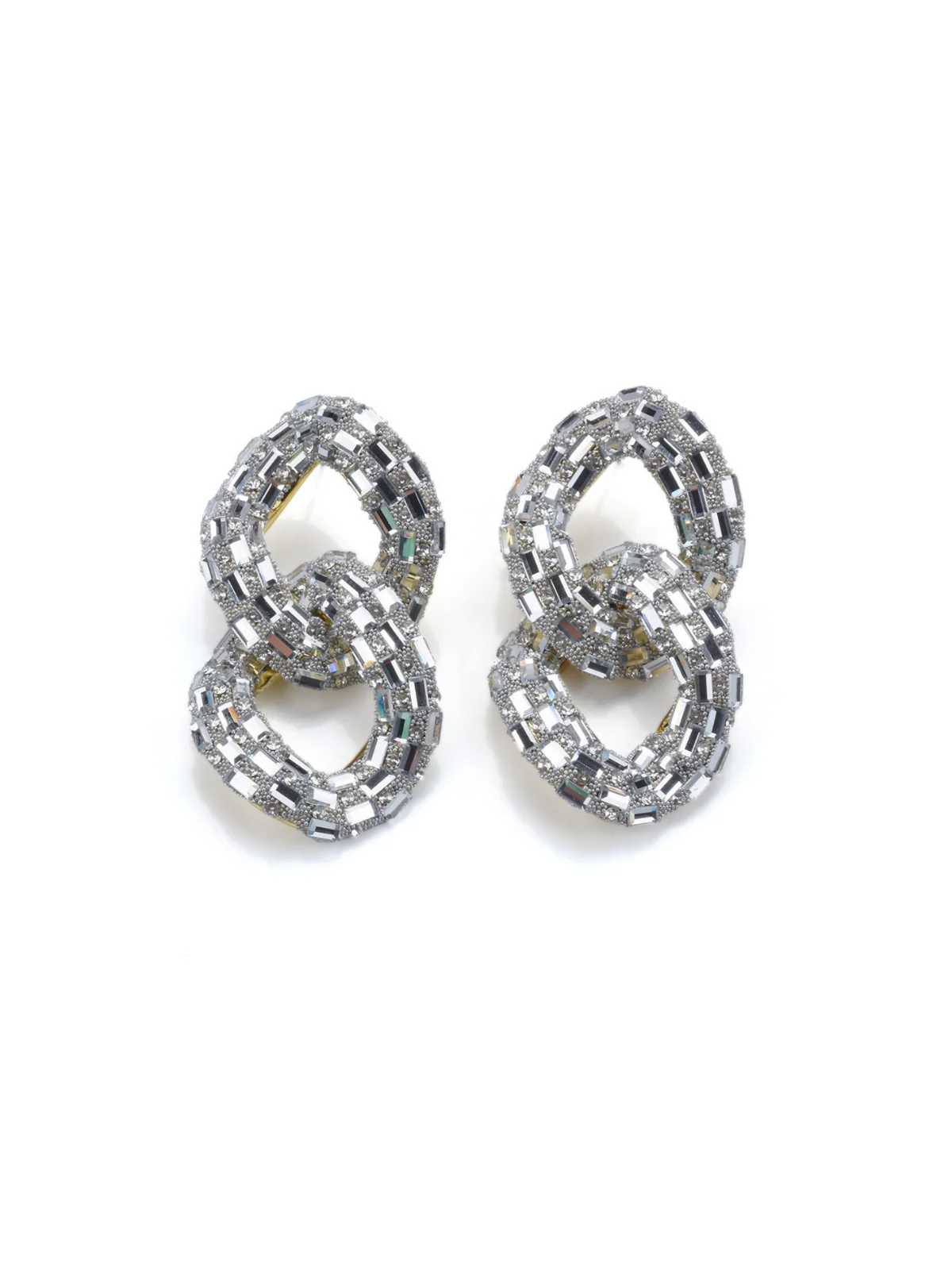 Tyora Circle Crystal Earrings - Image 2