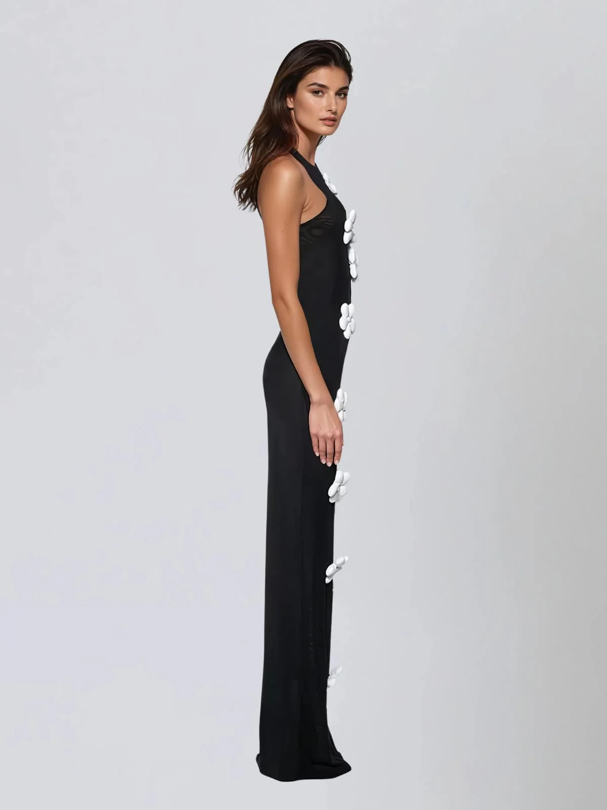 Vaelox Halterneck Flower Maxi Dress - Image 2