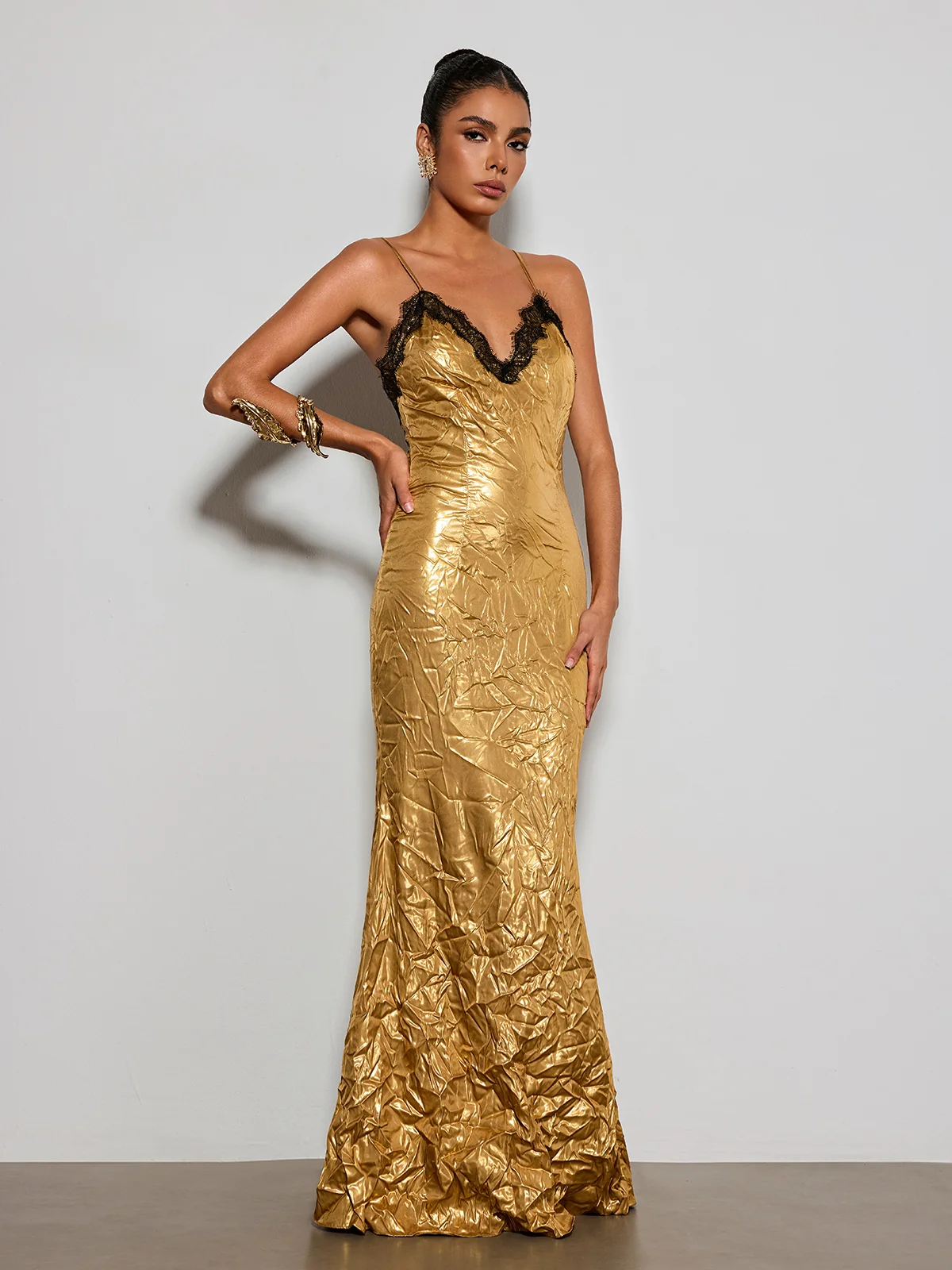Vaelthorn Spaghetti Lace Maxi Dress - Image 2