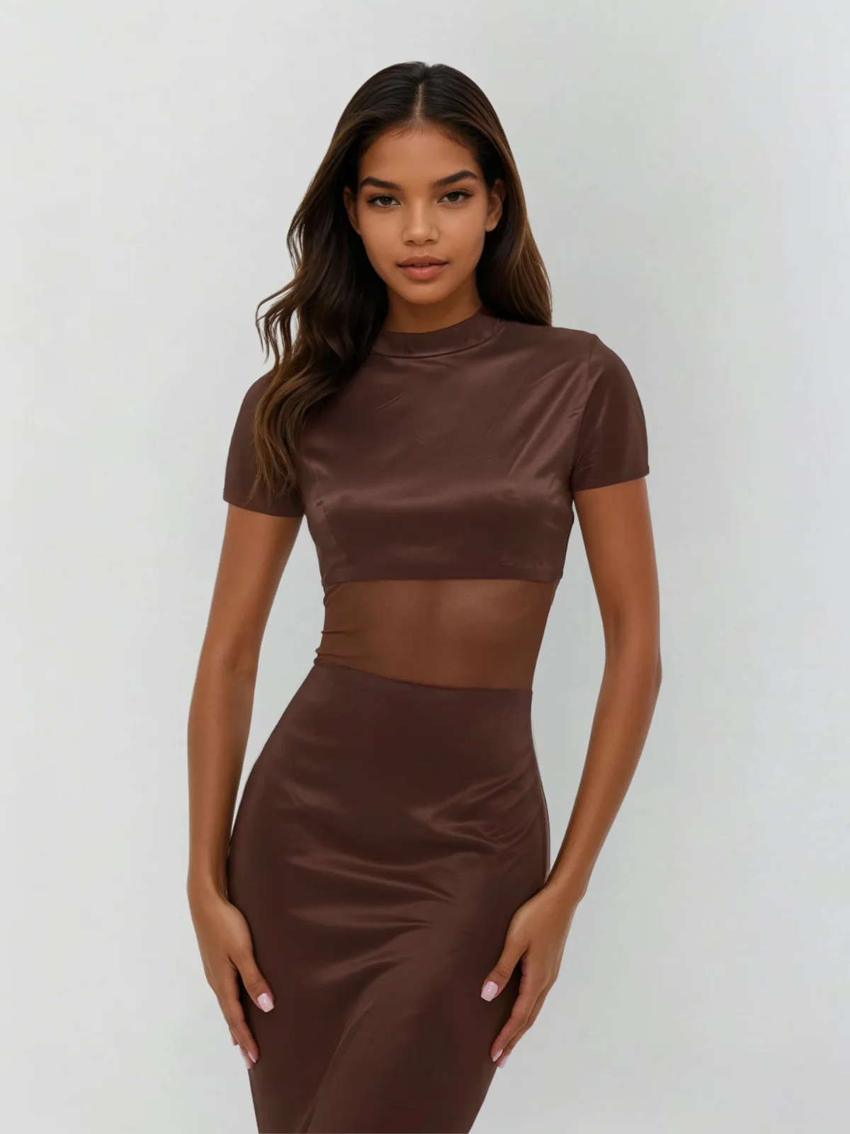 Vallerie Short Sleeve Bodycon Maxi Dress - Image 2