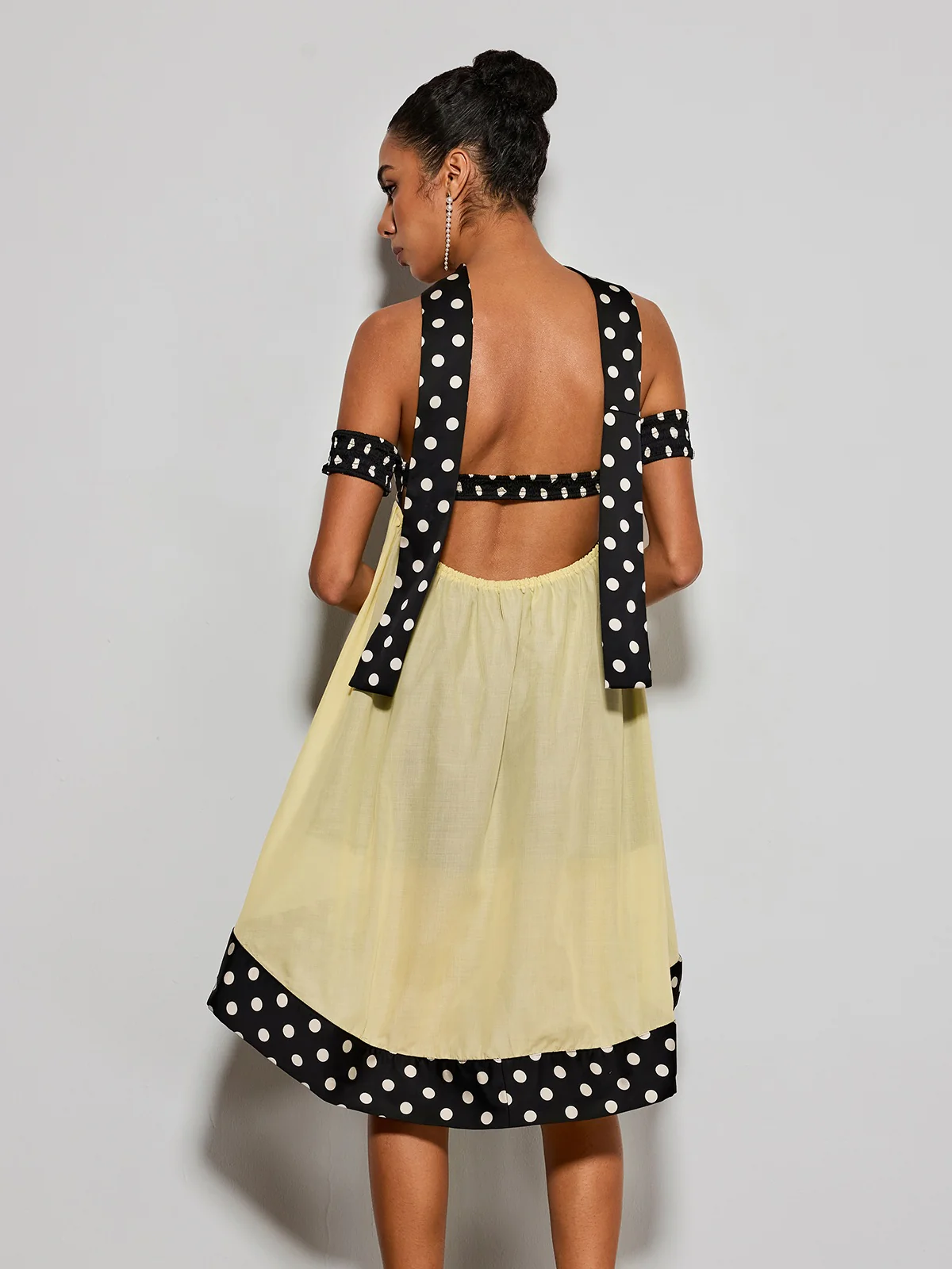 Velvandis Off Shoulder Dot Mini Dress - Image 7