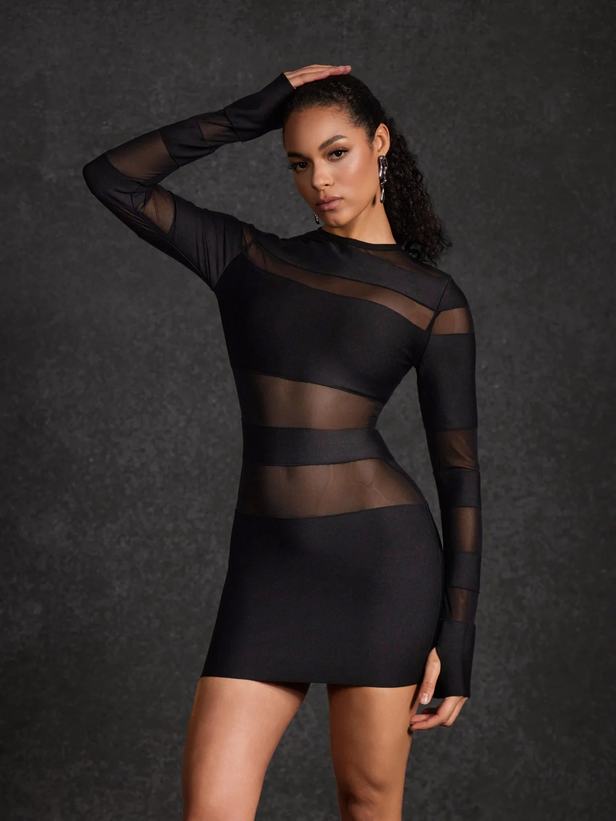 Velythar Long Sleeve Stripe Mini Dress - Image 2