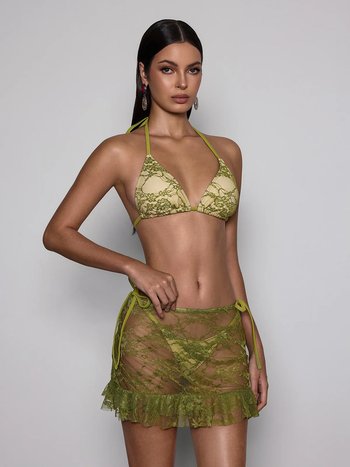 Voryxin Lace Ruffle Three Piece Set - Image 4