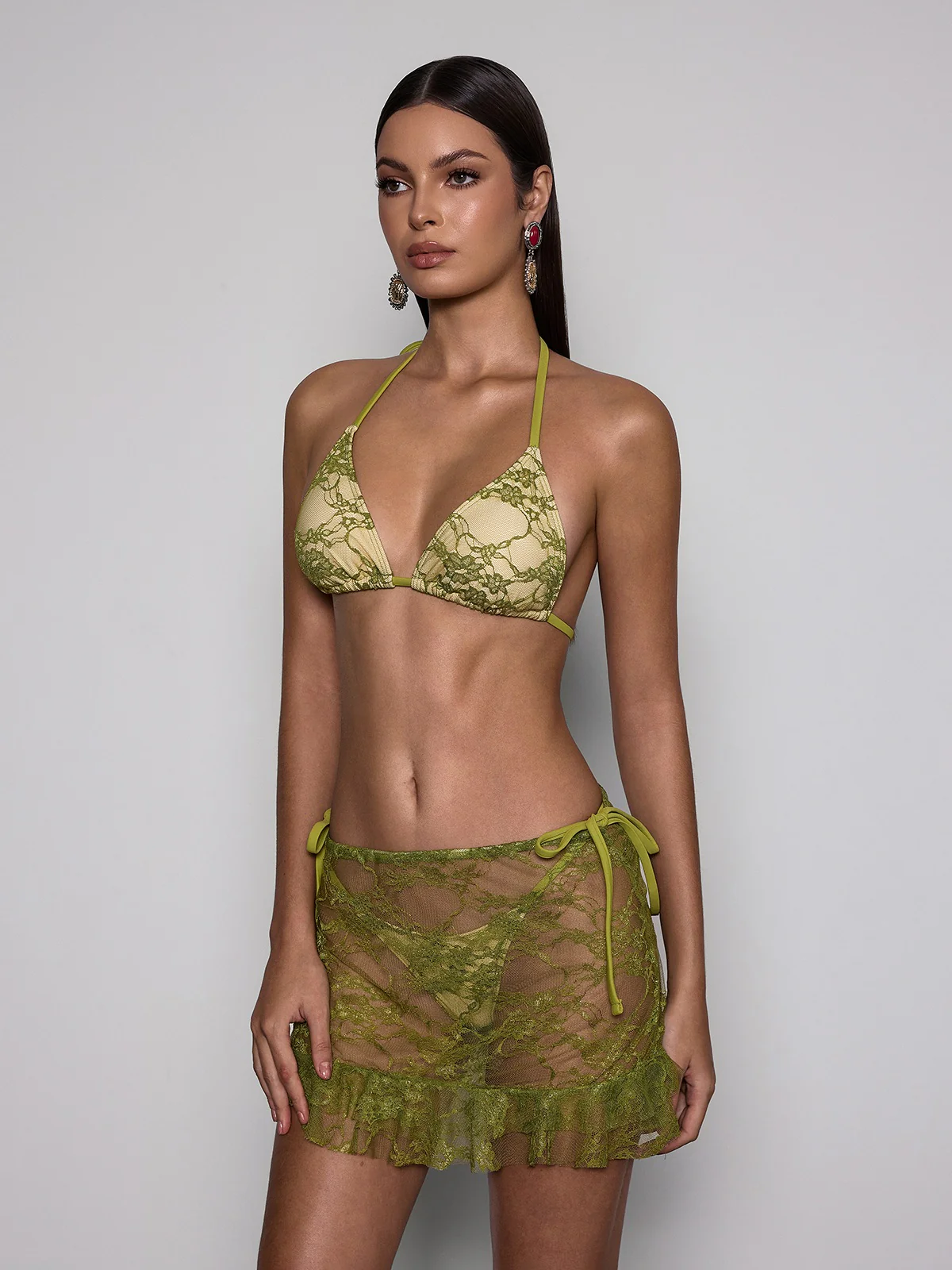 Voryxin Lace Ruffle Three Piece Set - Image 5