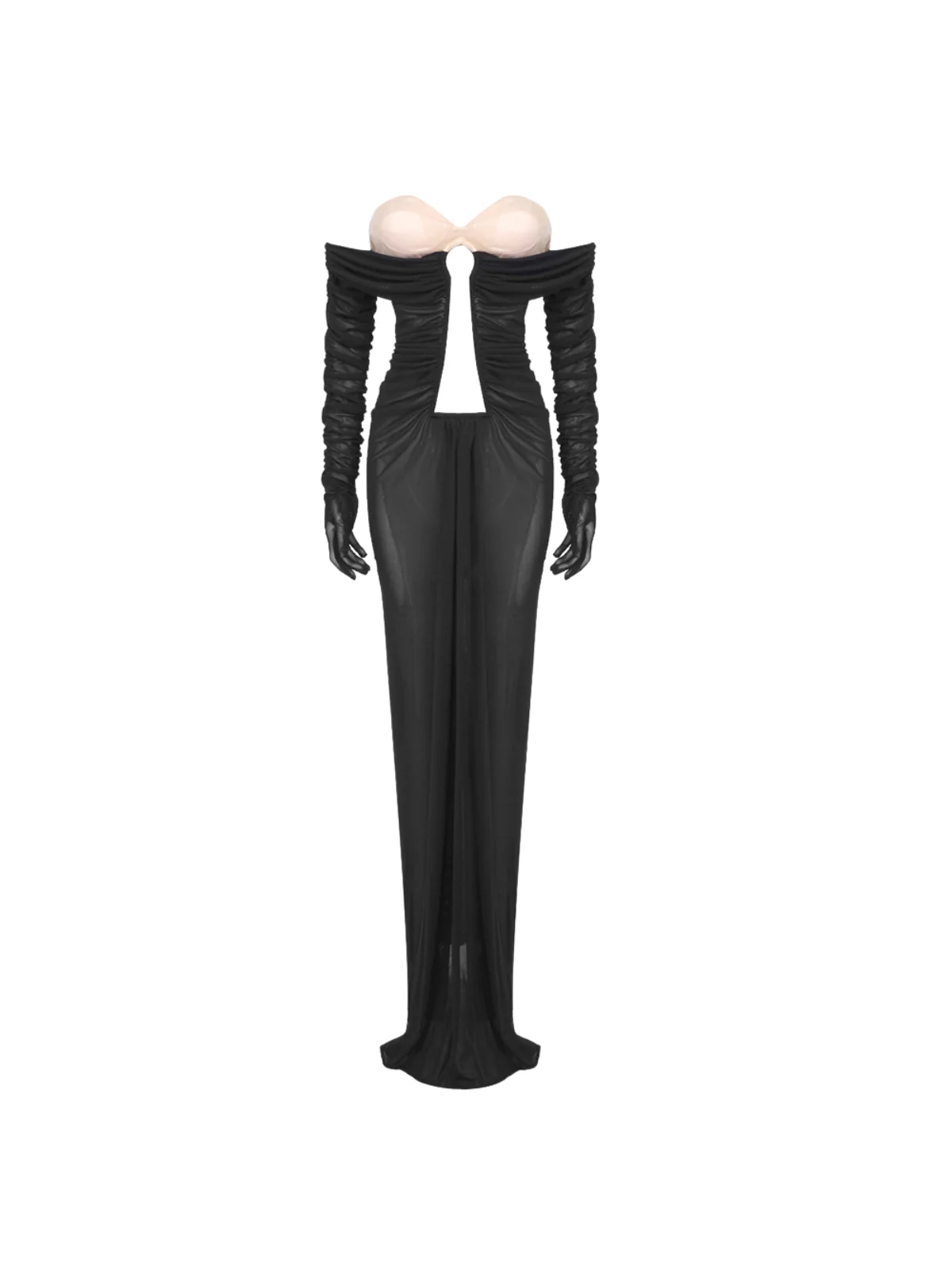 Vyndorik Off Shoulder Cutout Split Maxi Dress - Image 4