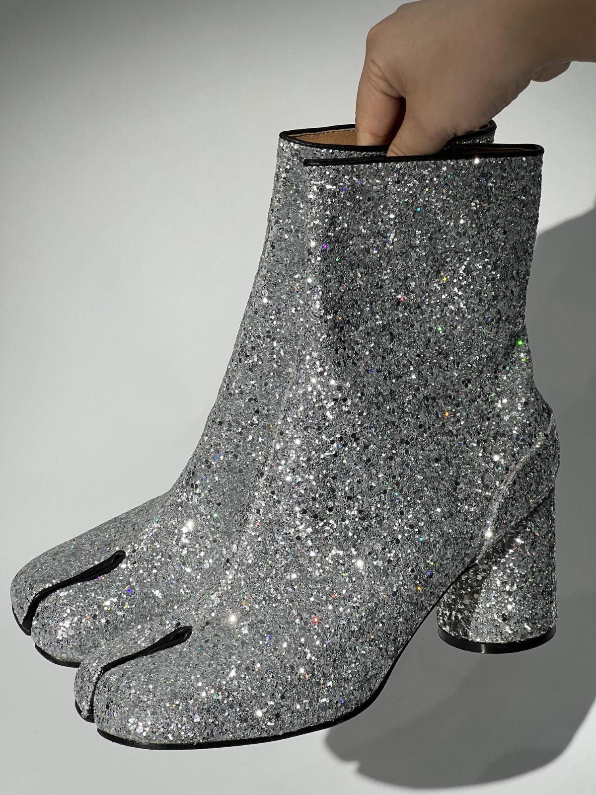 Wallon Tabi Toe Sequin Boots - Image 2