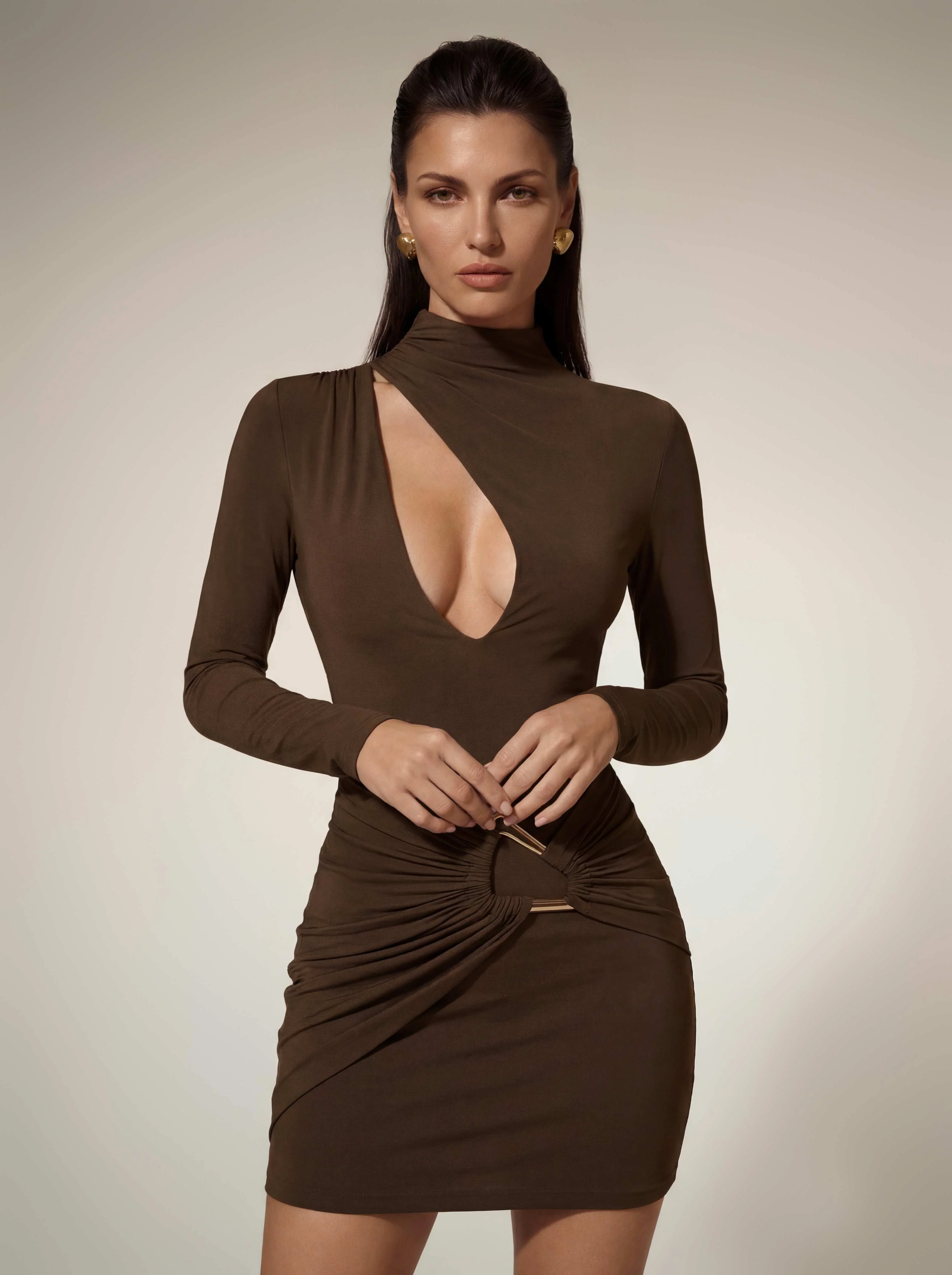 Wexira Cutout Ruched Mini Dress - Image 3