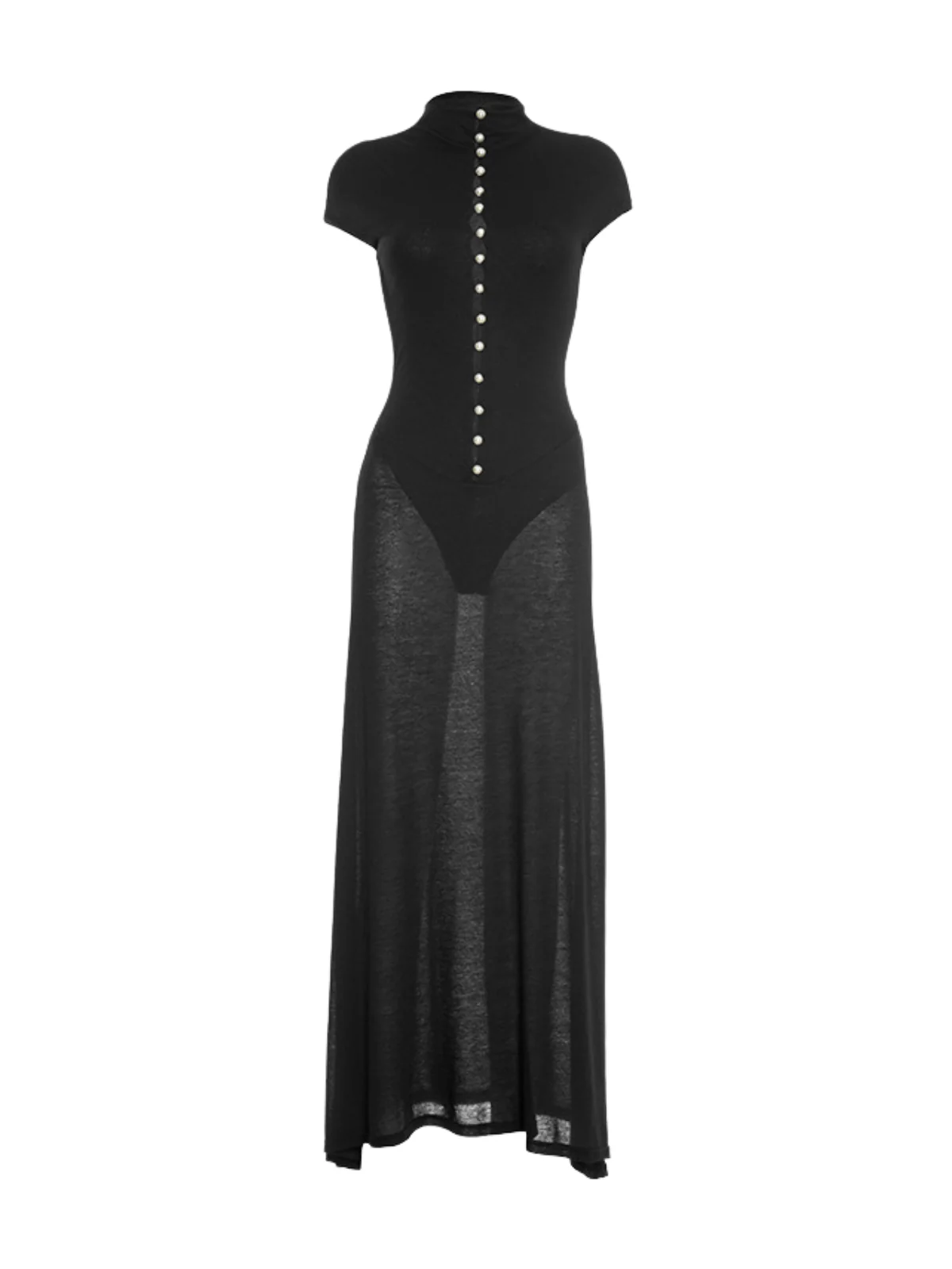 Xilara Short Sleeve Pearl Maxi Dress - Image 5