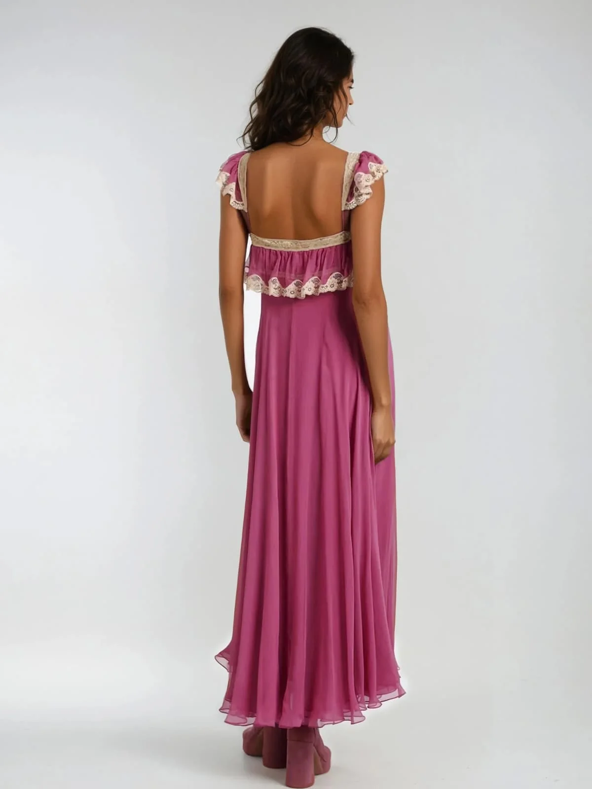 Yaqora Lace Trimmed Maxi Dress - Image 2