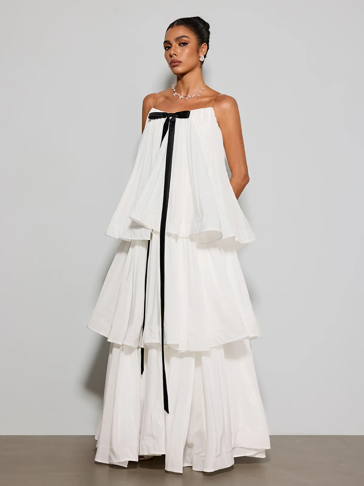 Ylvarion Strapless Tiered Maxi Dress - Image 4