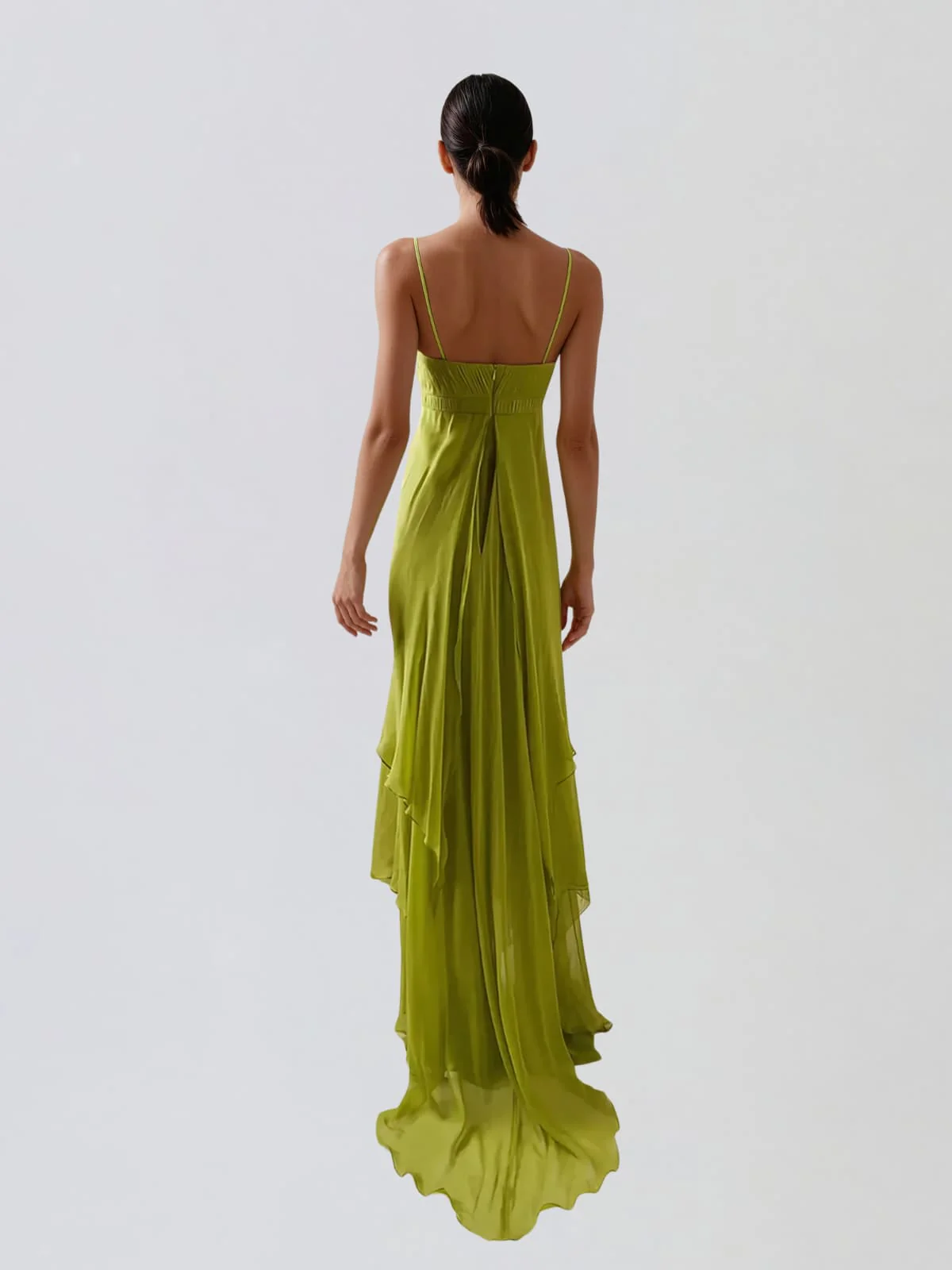 Yxelion Spaghetti Ruffle Maxi Dress - Image 2